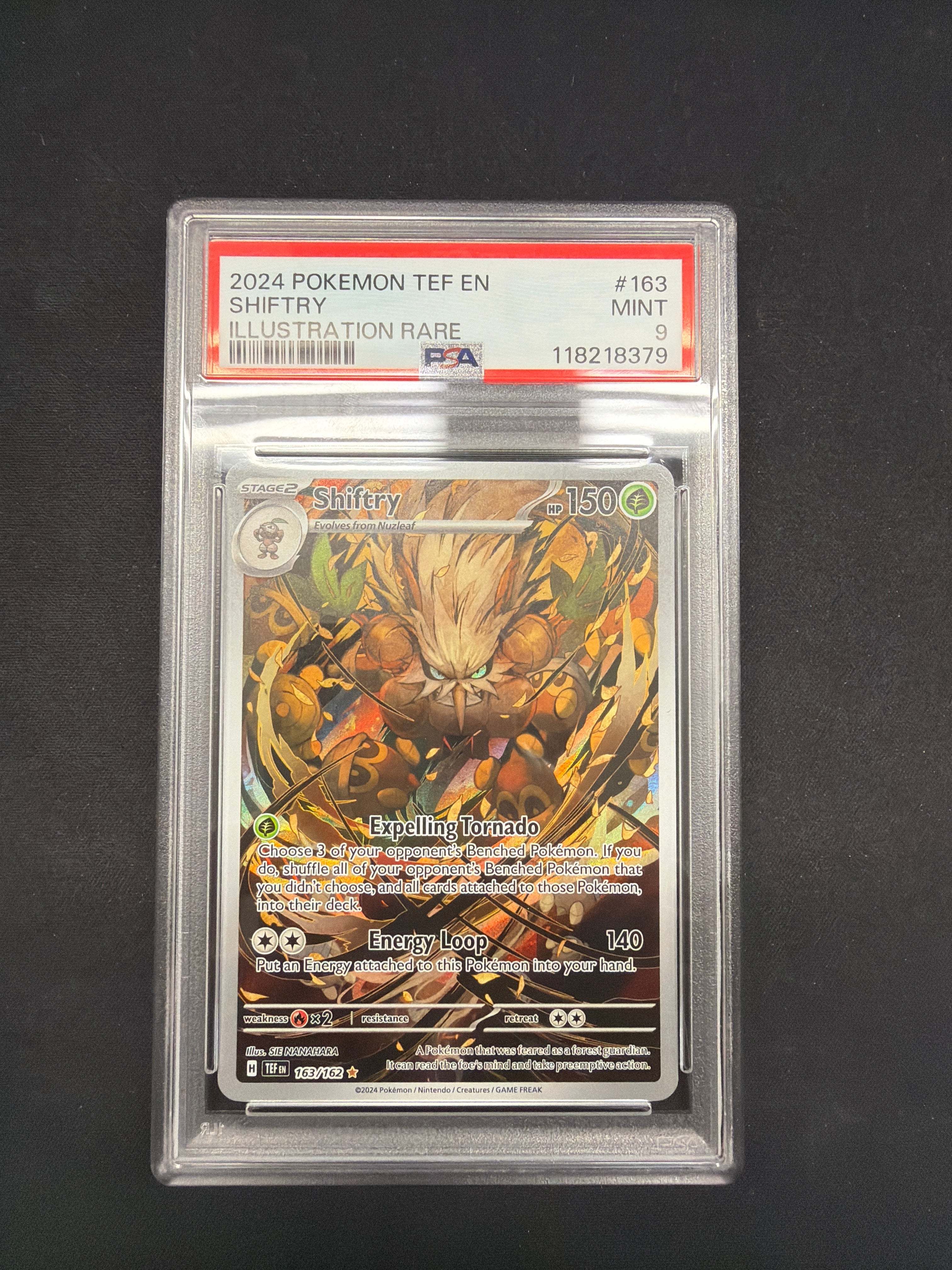 2024 Pokémon TEF EN Shiftry Illustration Rare PSA MINT 9
