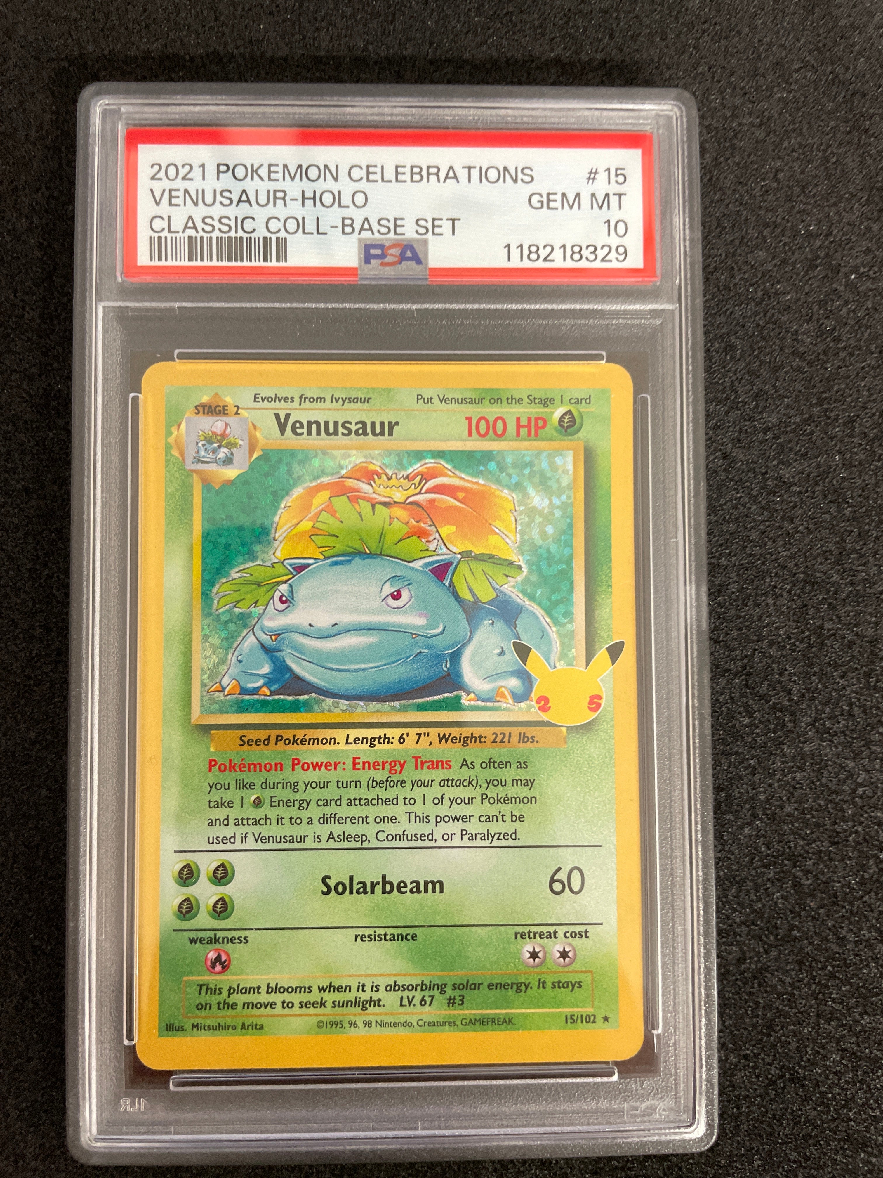 2021 Pokemon Celebrations Venusaur-Holo Classic Coll-Base Set GEM MINT PSA 10