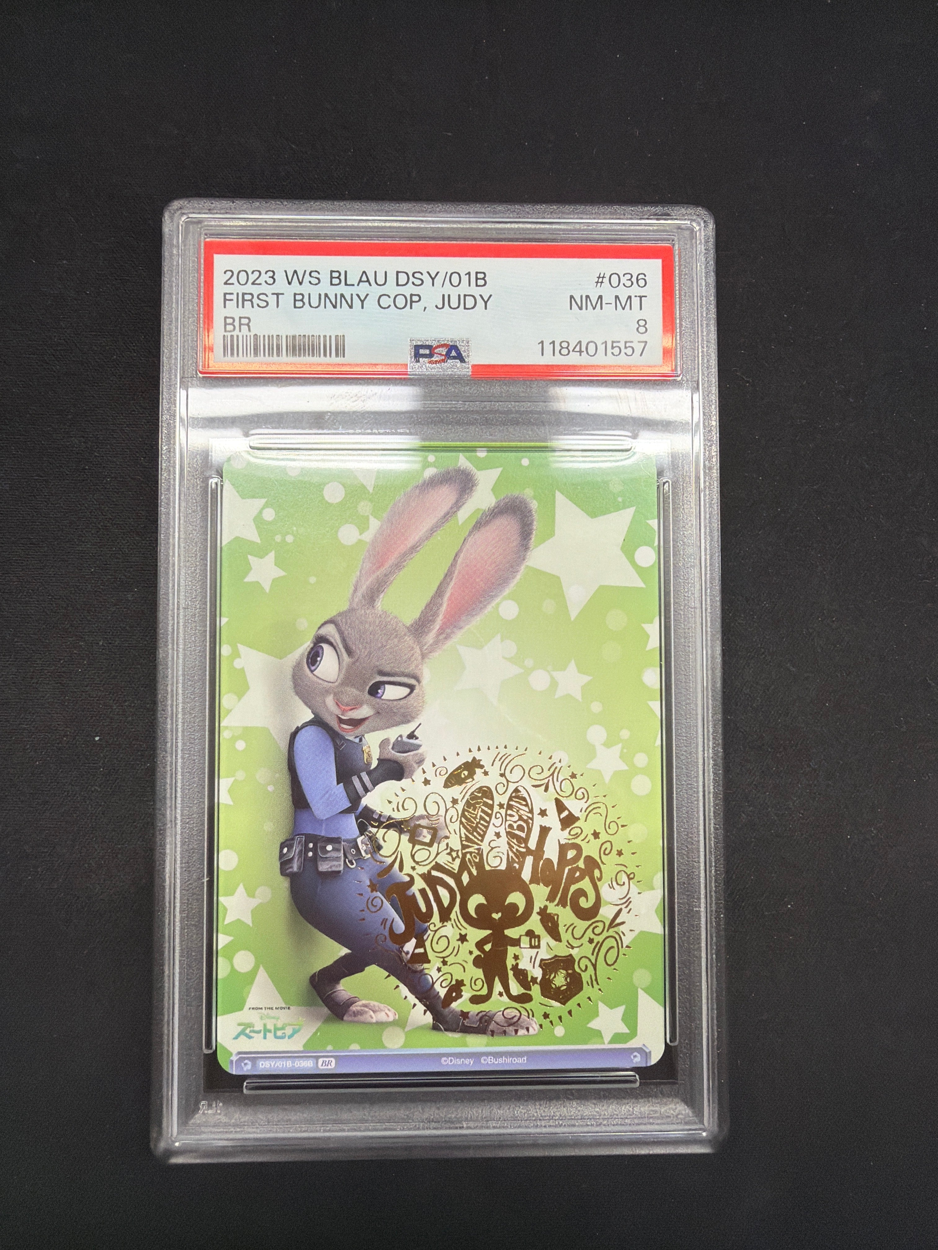 2023 WS Blau DSY/01B First Bunny Cop Judy BR PSA NM-MT 8