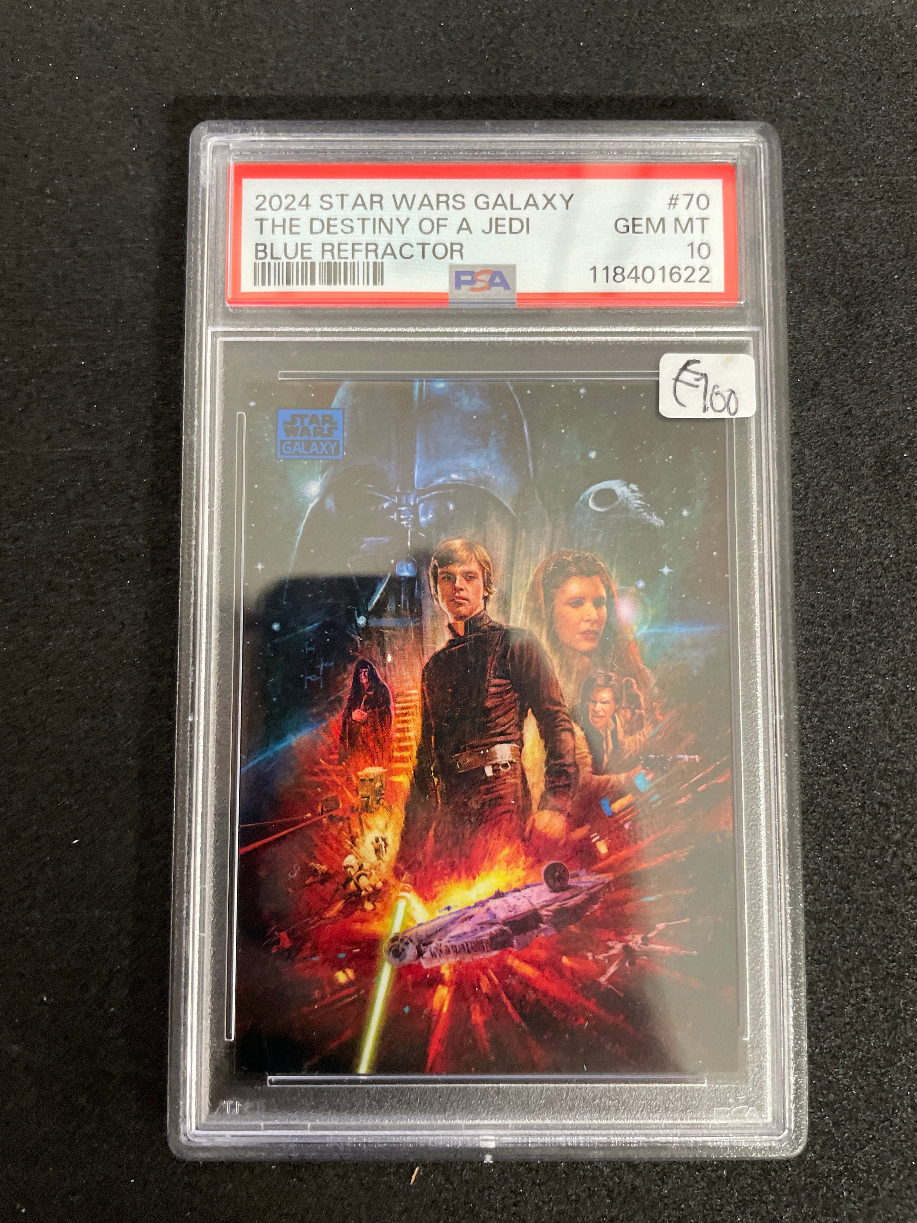 2024 Star Wars Galaxy The Destiny Of A Jedi Blue Refractor PSA 10