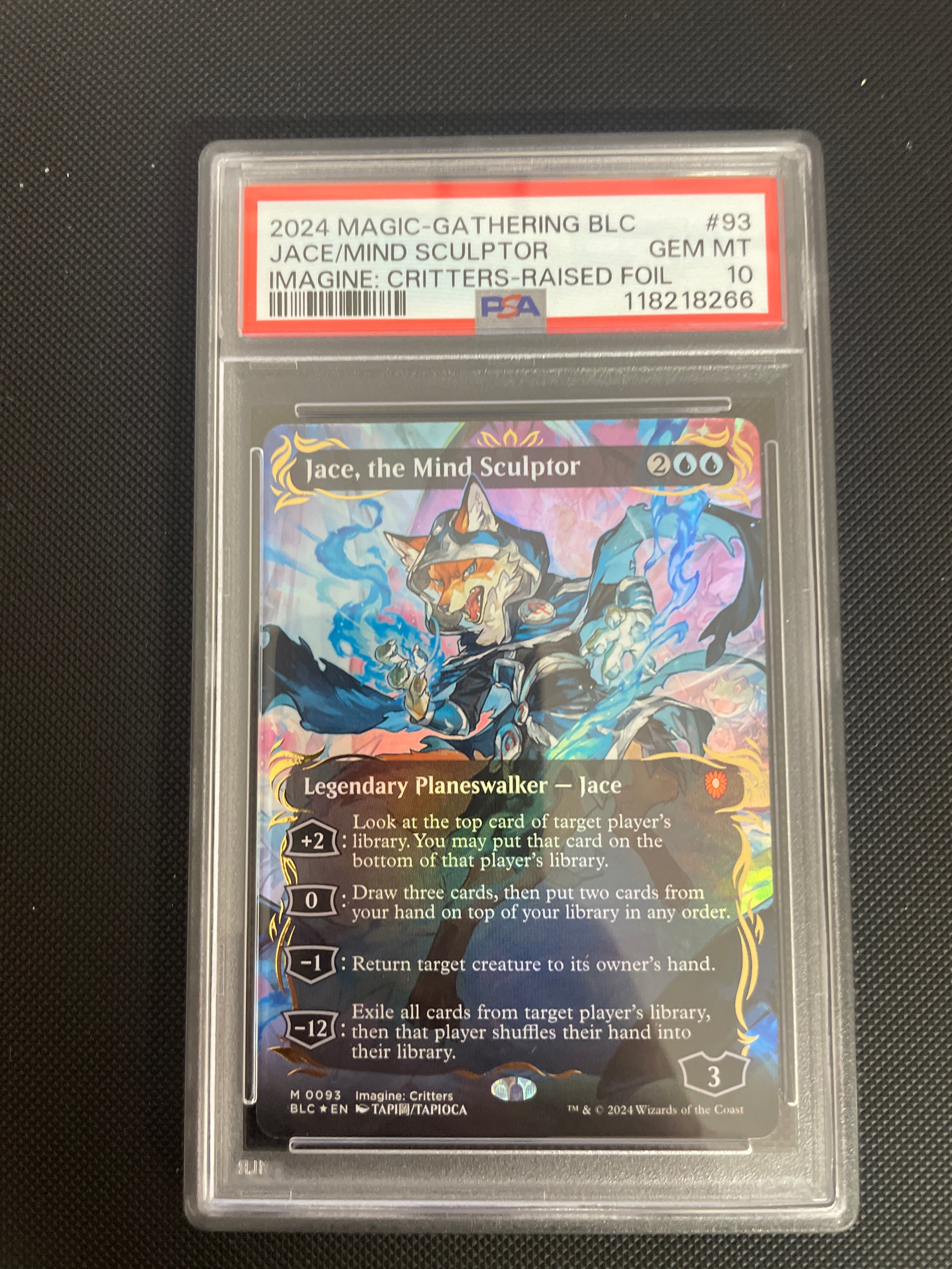 2024 MAGIC THE GATHERING BLC JACE/MIND SCULPTOR IMAGINE: CRITTERS-RAISED FOIL PSA 10