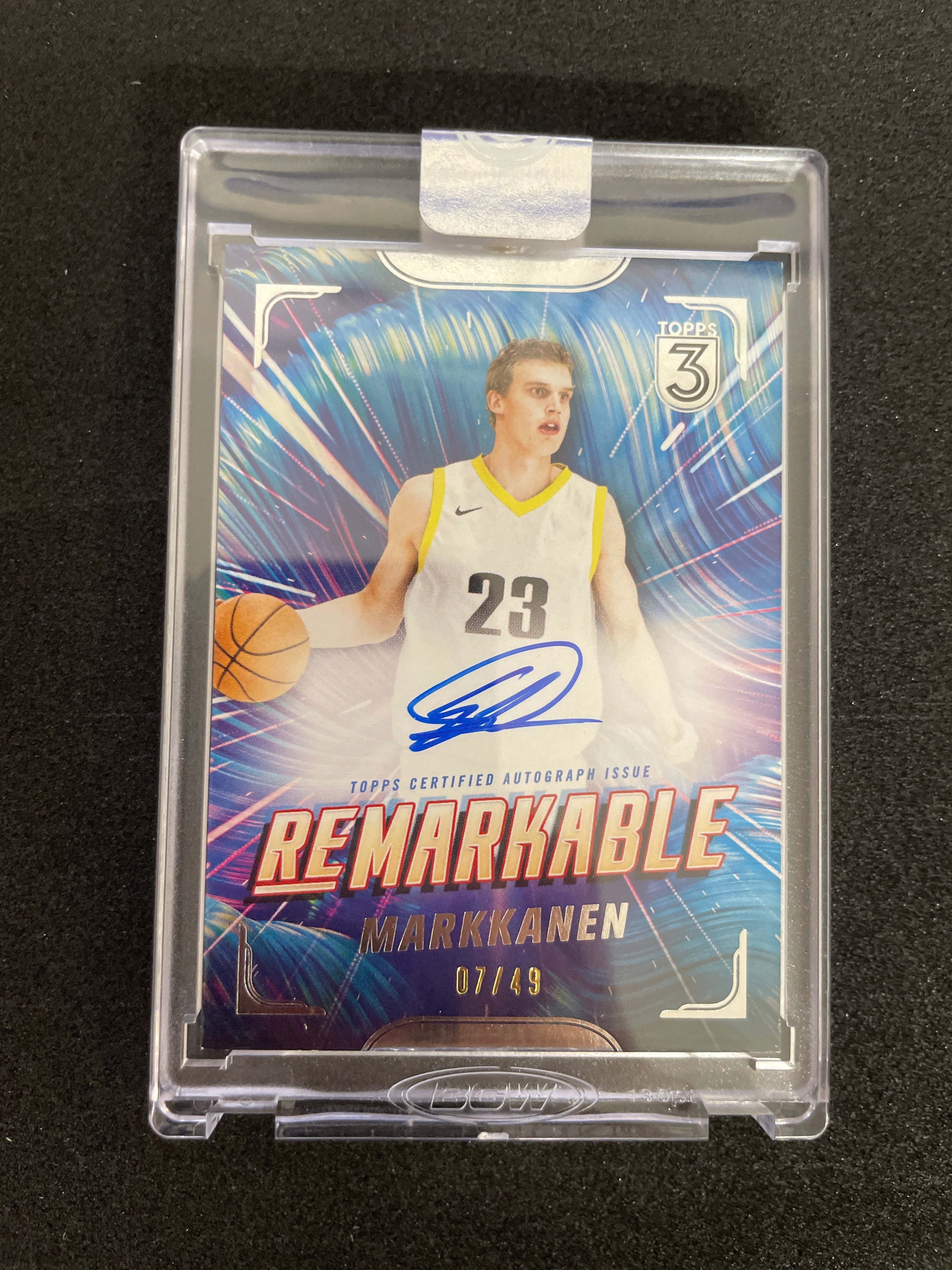 2024 Topps 3 Basketball Re-Markable Signature Lauri Markkanen /49