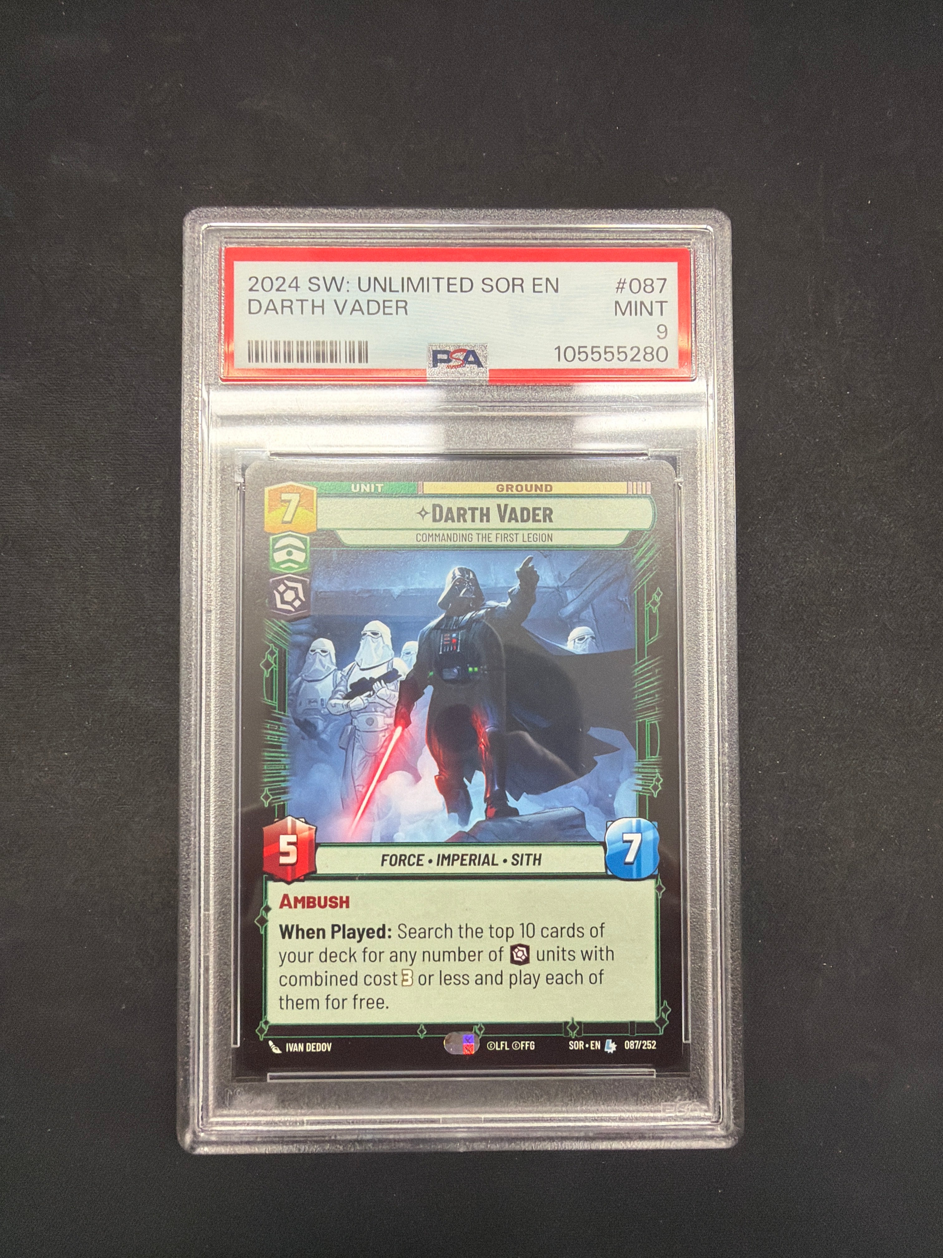 2024 SW: Unlimited Sor En Darth Vader PSA MINT 9