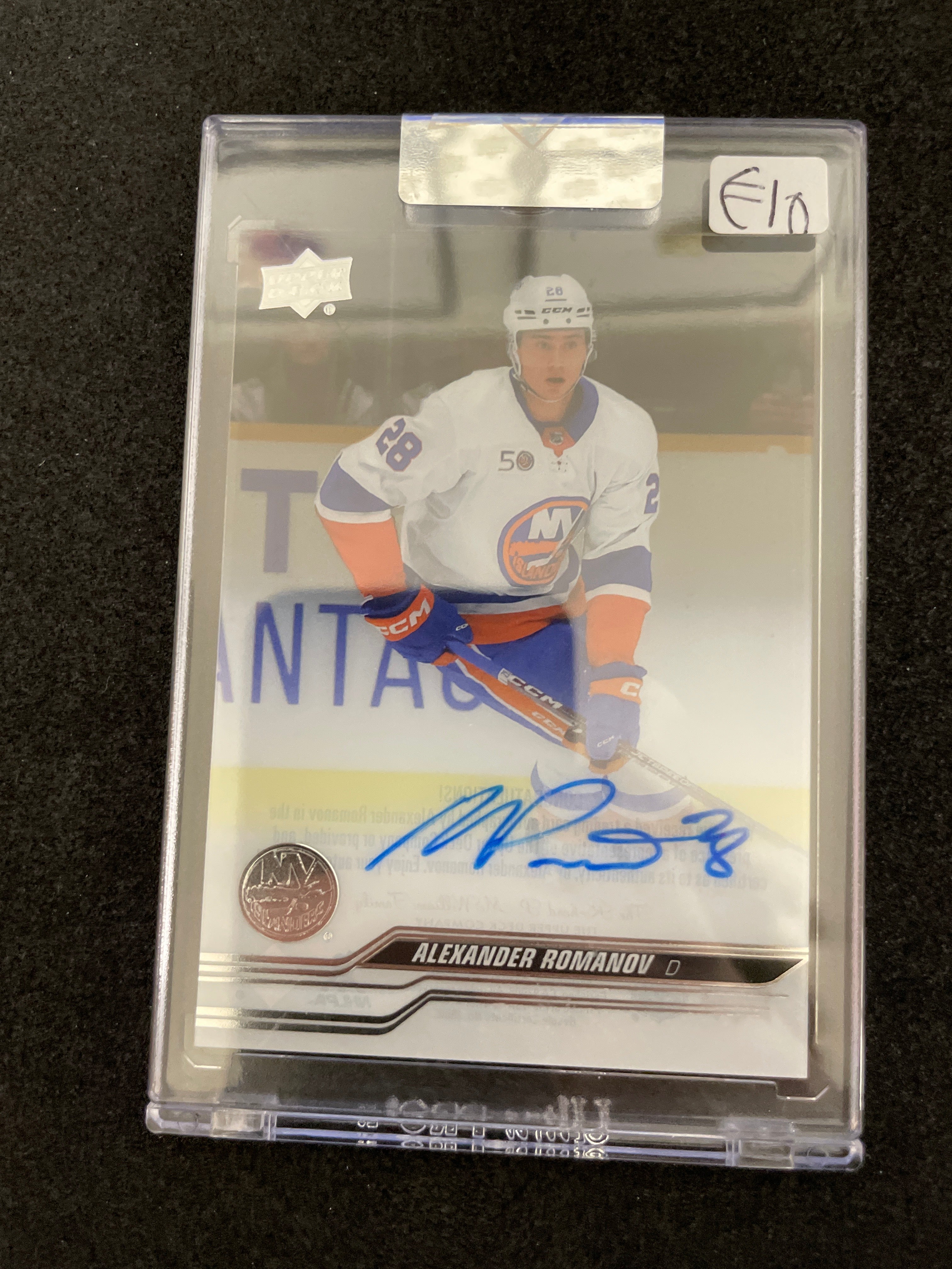 Upper Deck 2023-24 Clear Cut Hockey Alexander Romanov Autograph