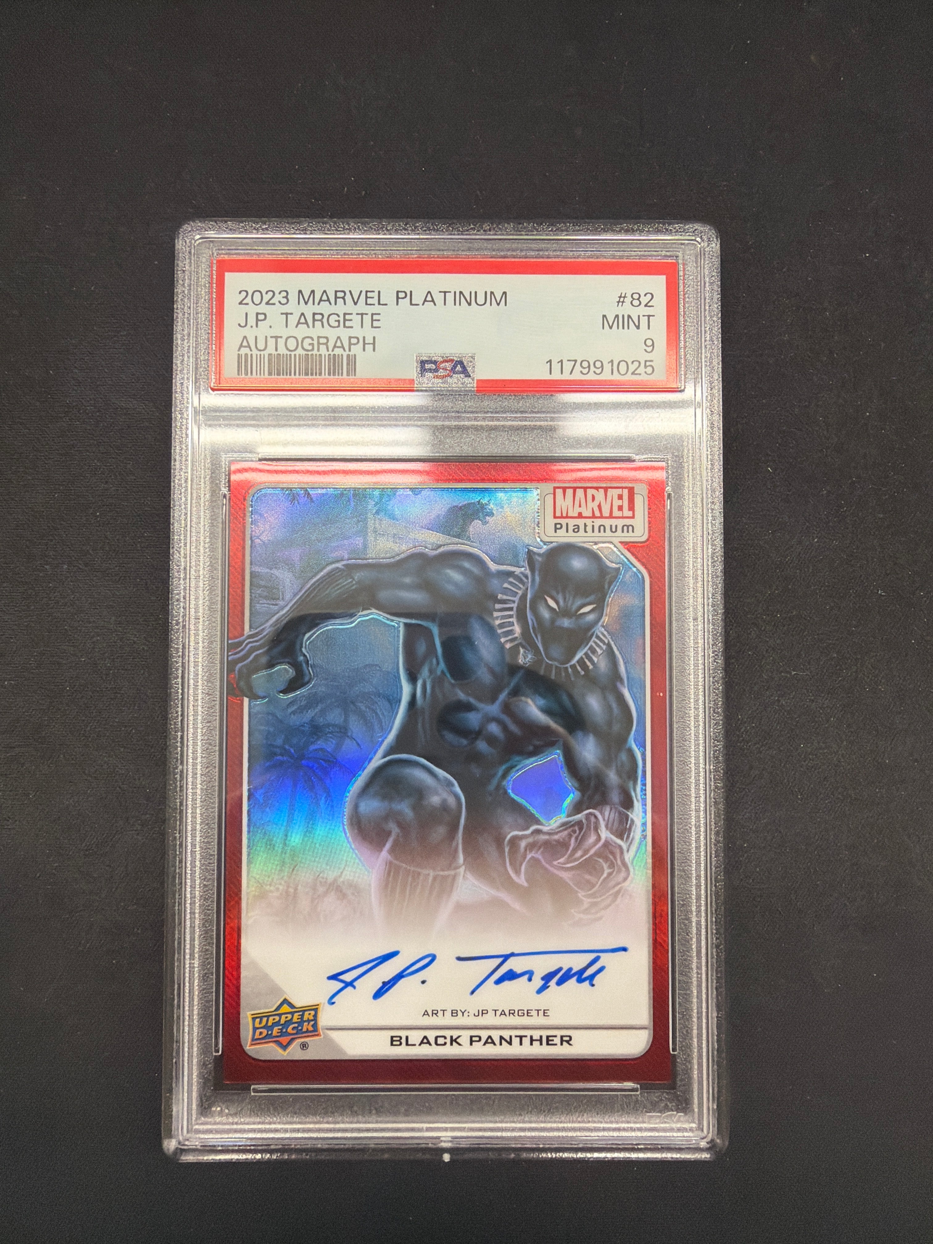 2023 Marvel Platinum J.P Targete Autograph PSA MINT 9