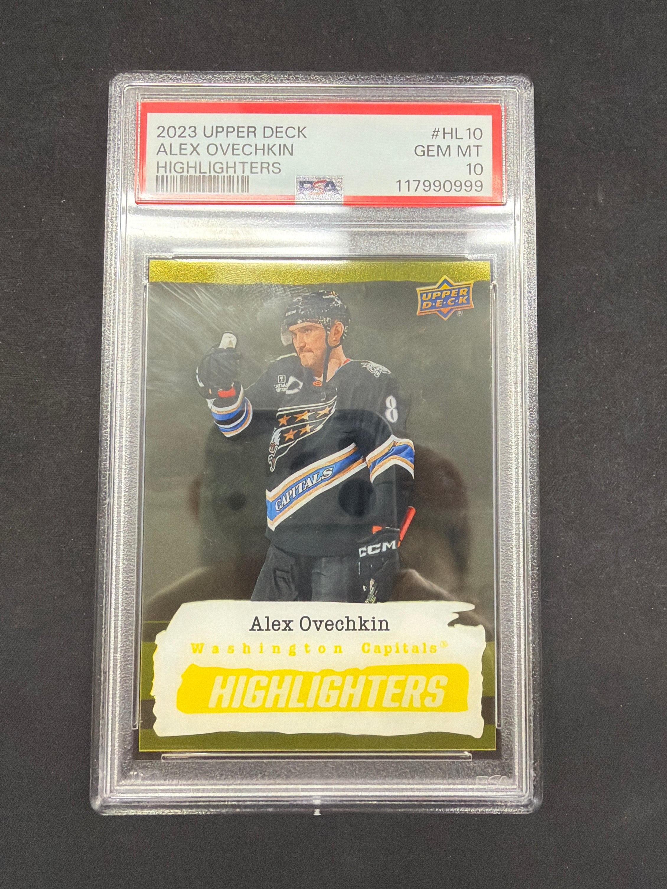2023 Upper Deck Alex Ovechkin Highlighters PSA Gem MT 10