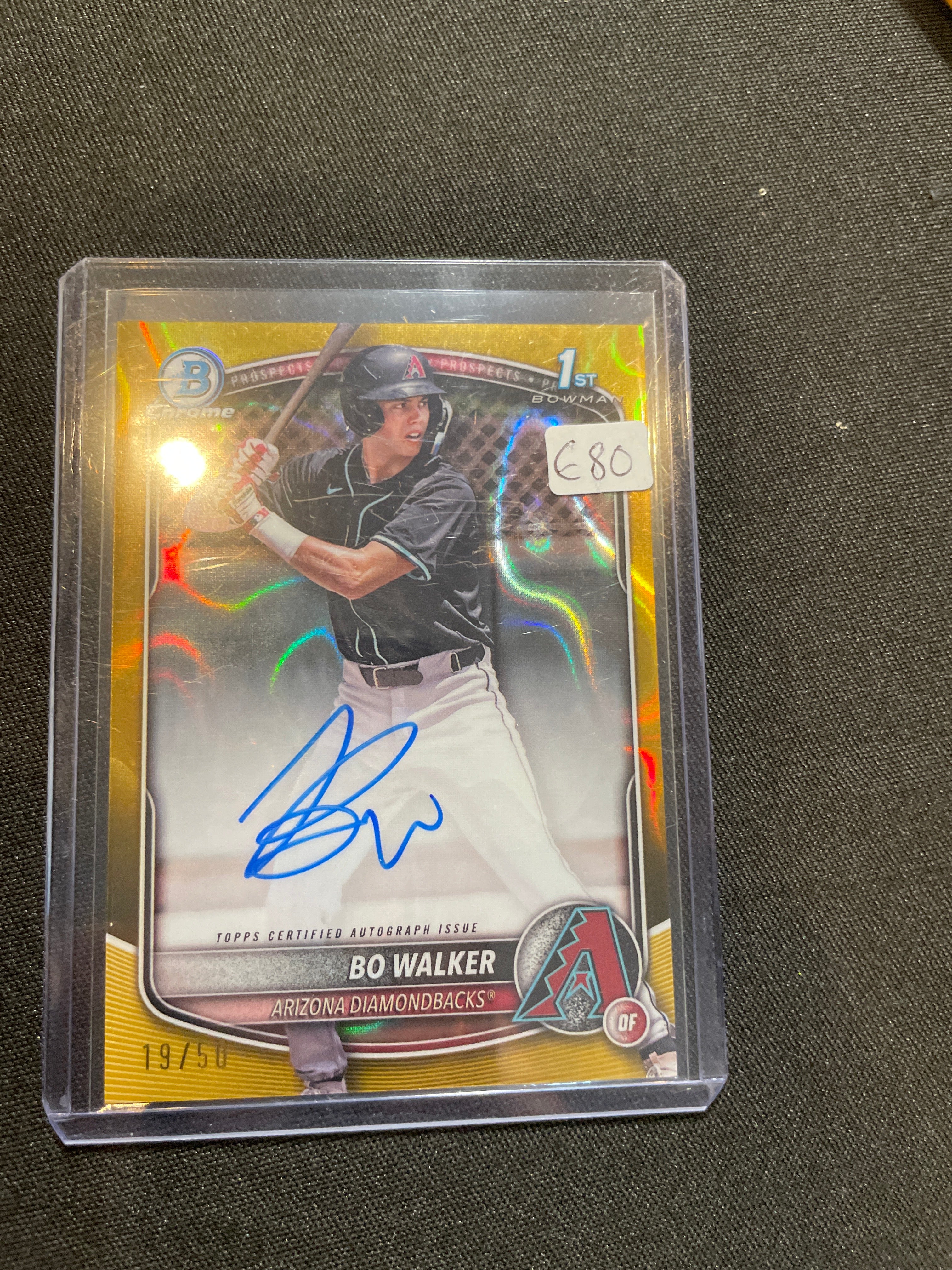 2025 Topps Bowman Chrome Bo Walker Autograph Lava Refractor/50