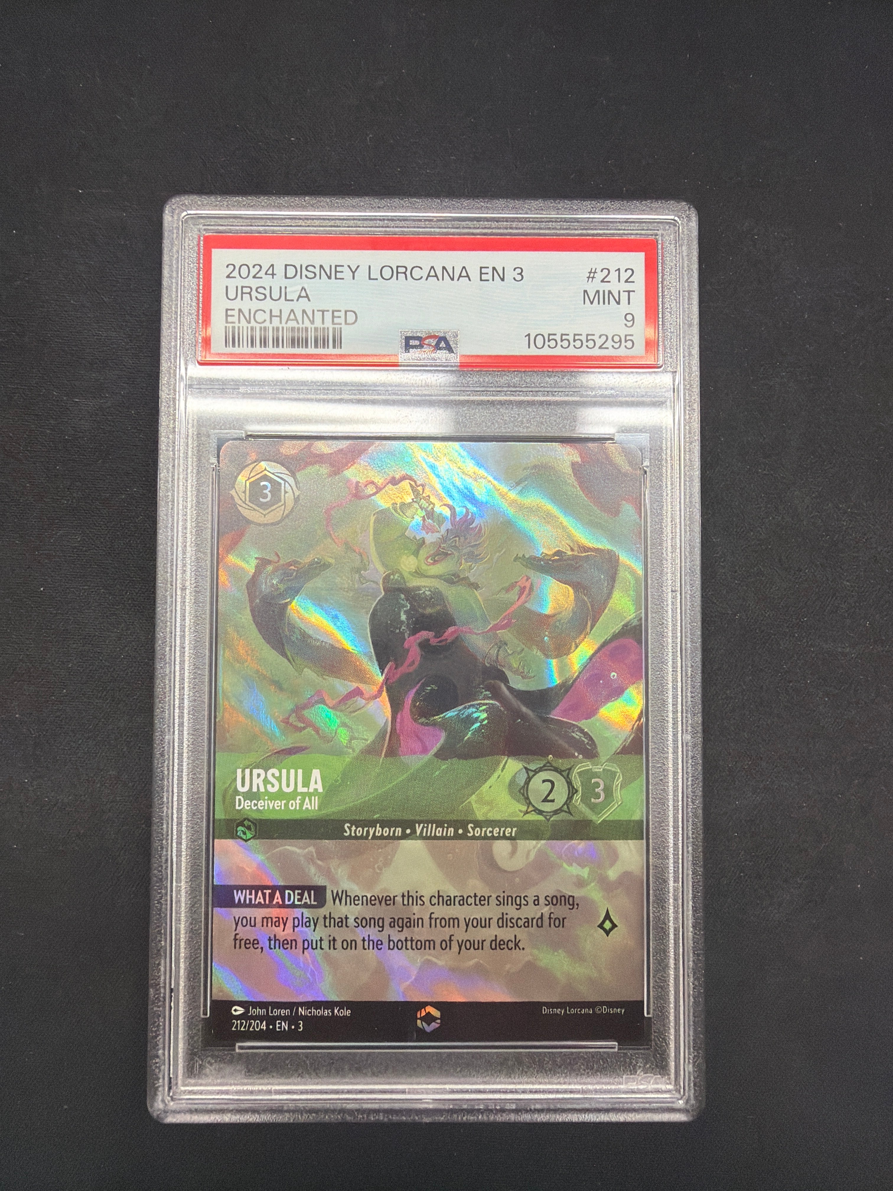 2024 Disney Lorcana En 3 Ursula Enchanted PSA MINT 9