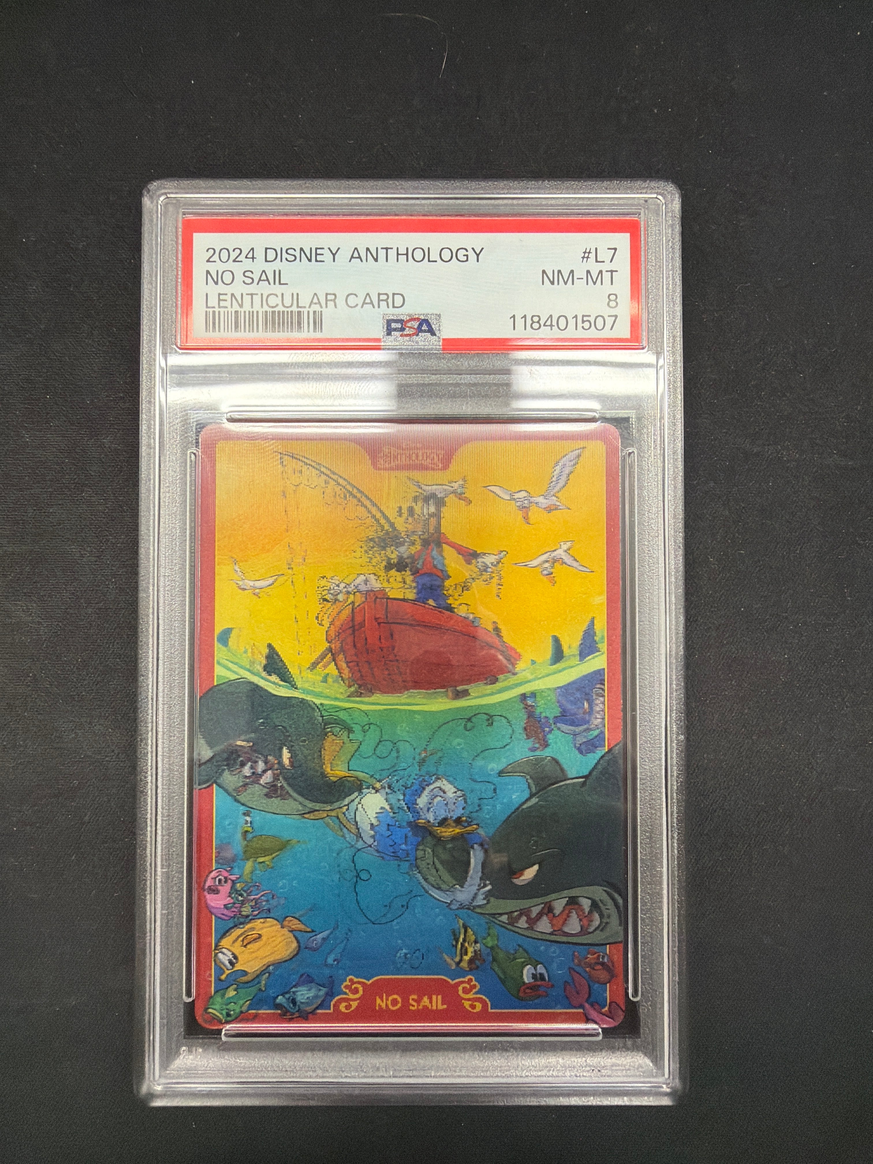 2024 Disney Anthology No Sail Lenticular Card PSA NM-MT 8
