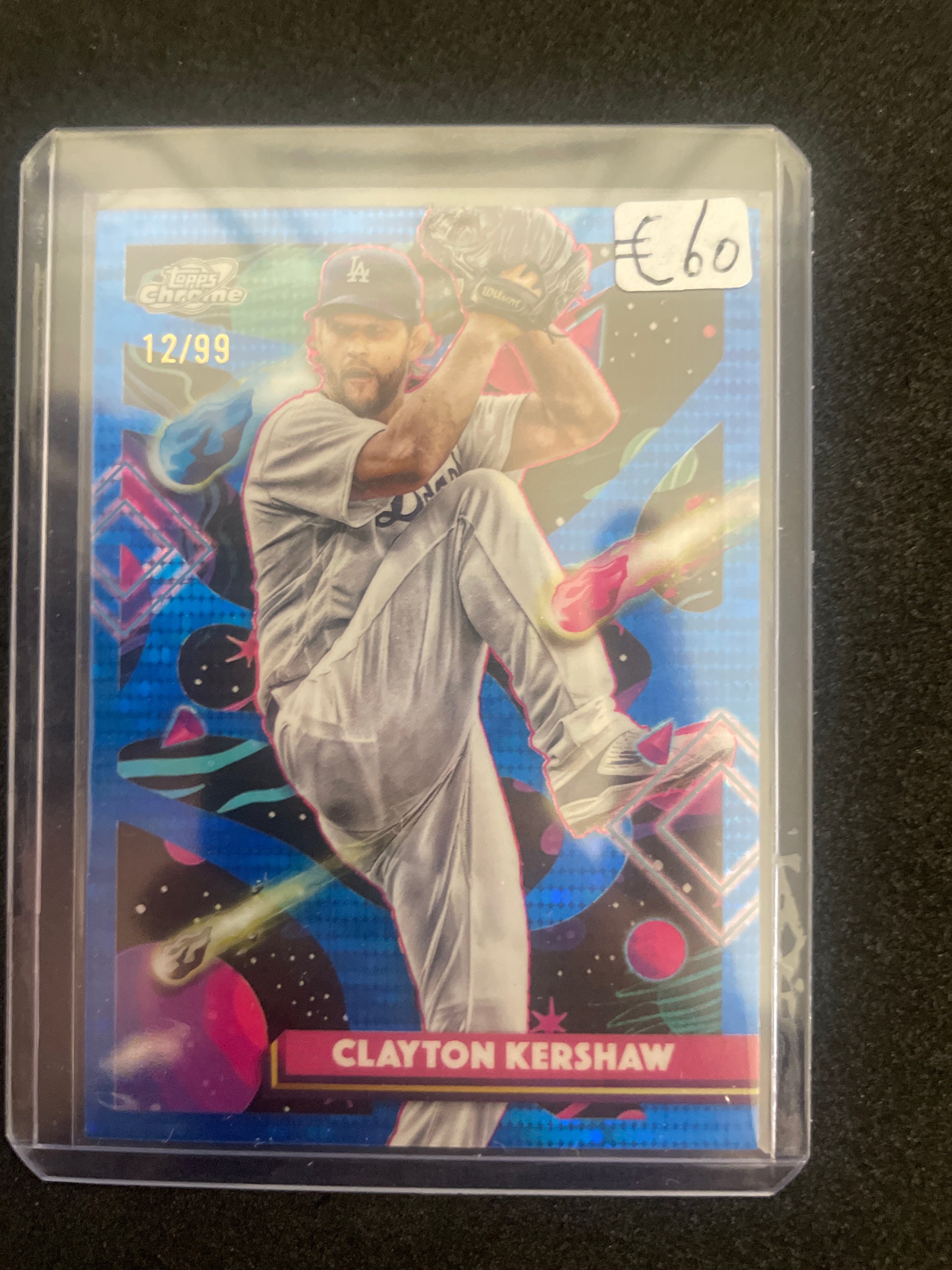 2025 Topps Chrome Cosmic Clayton Kershaw /99 Sparkle Refractor