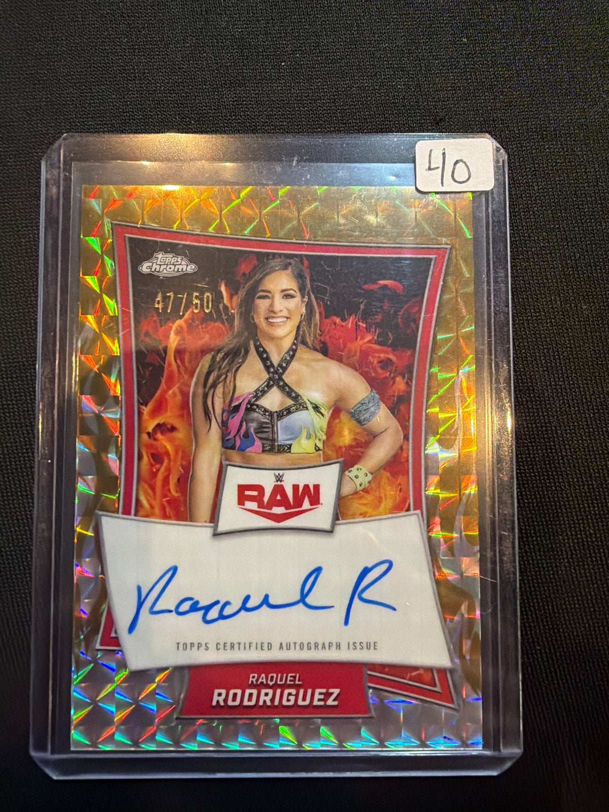 2025 Topps Chrome WWE Raquel Rodriguez Auto /50 Geometric