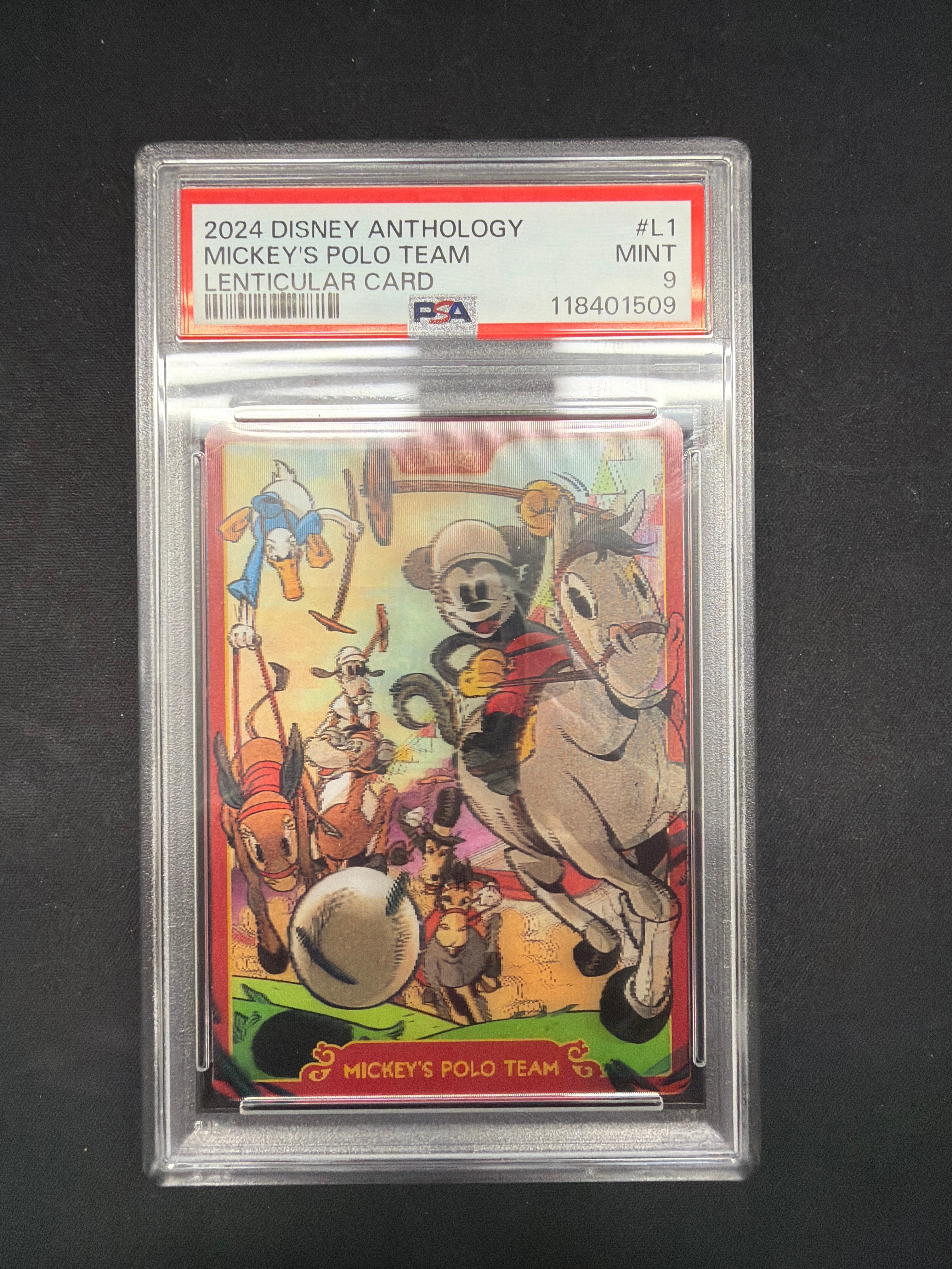 2024 Disney Anthology Mickeys Polo Team Lenticular Card PSA MINT 9