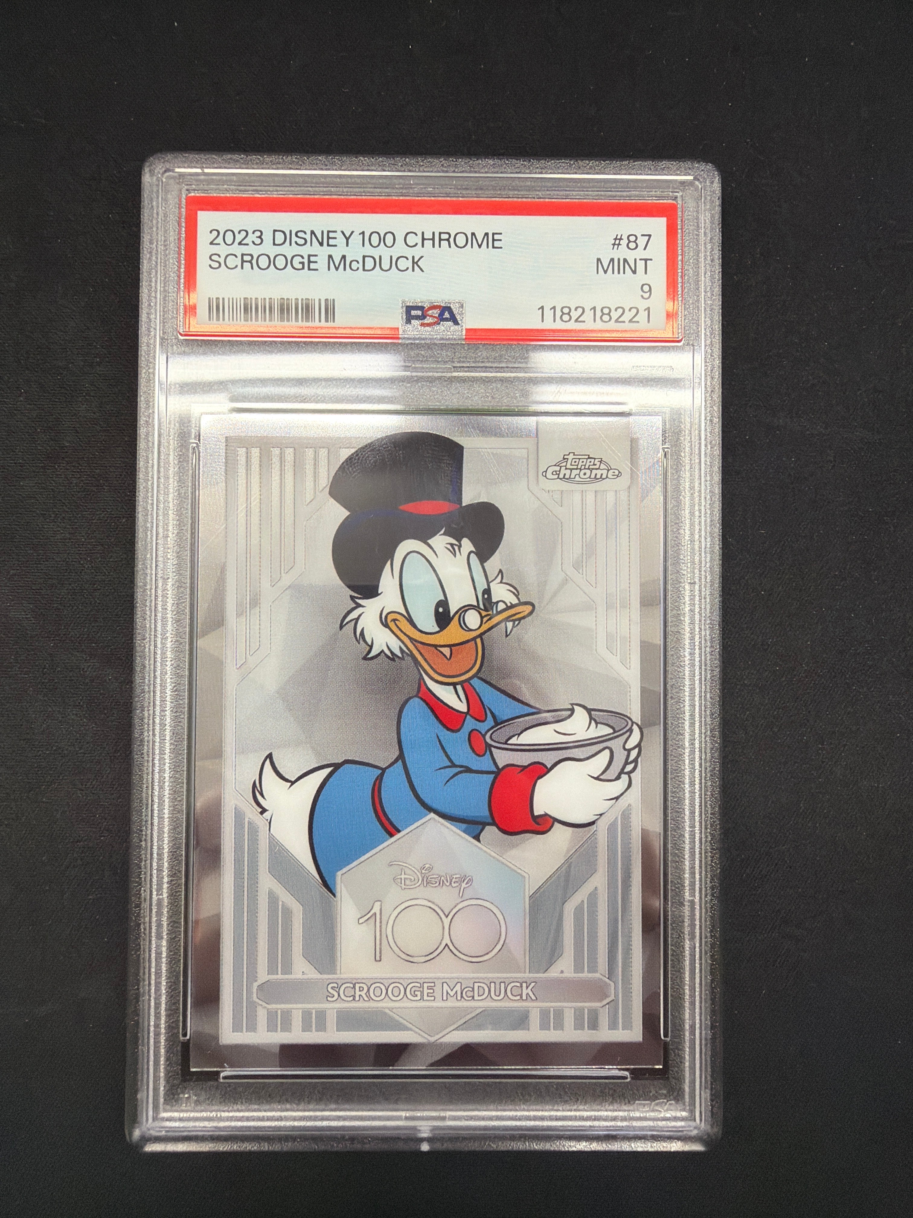 2023 Disney 100 Chrome Scrooge McDuck PSA MINT 9