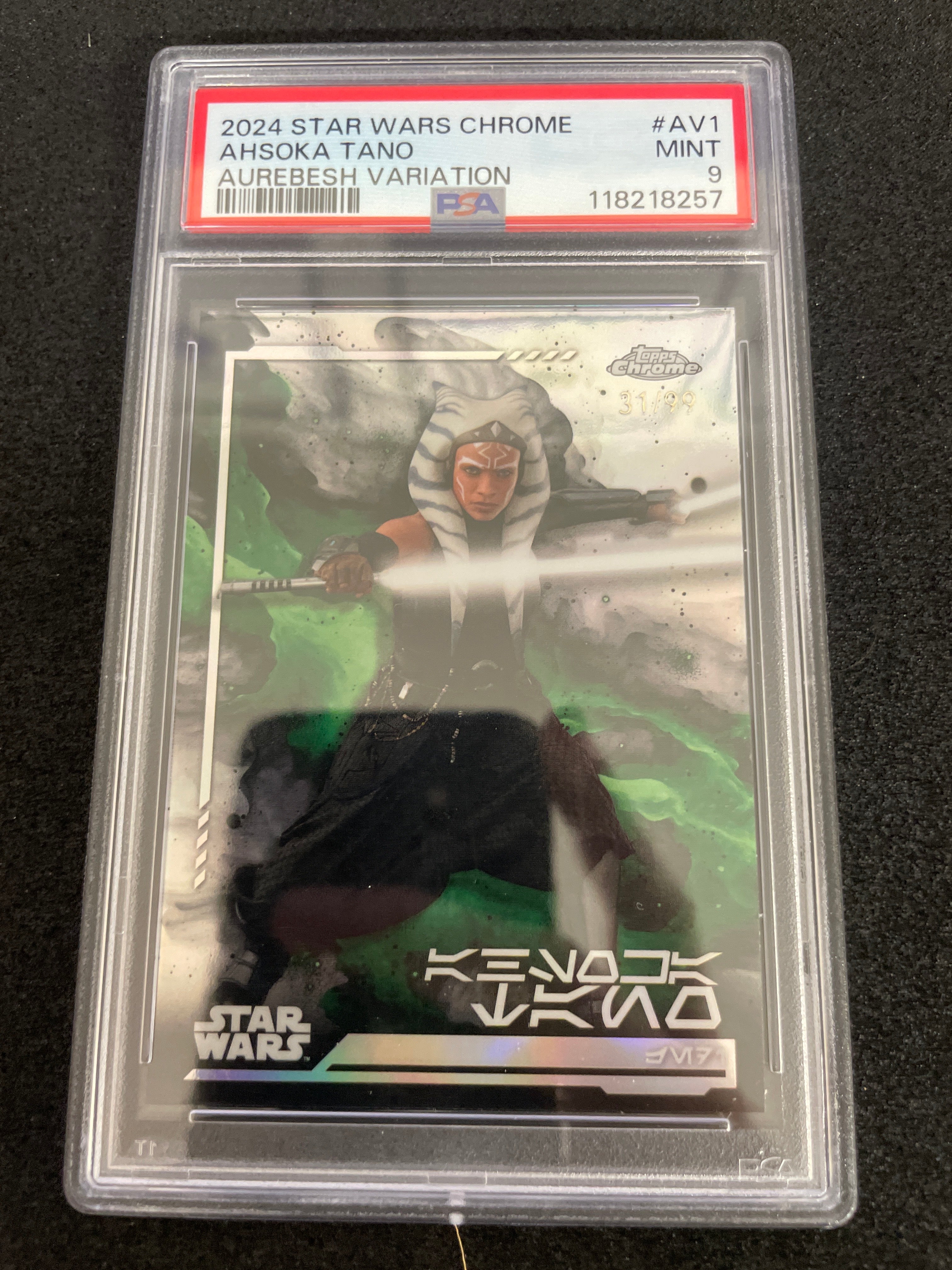 2024 Star Wars Chrome Ahsoka Tona Aurebesh Variation MINT PSA 9 /99