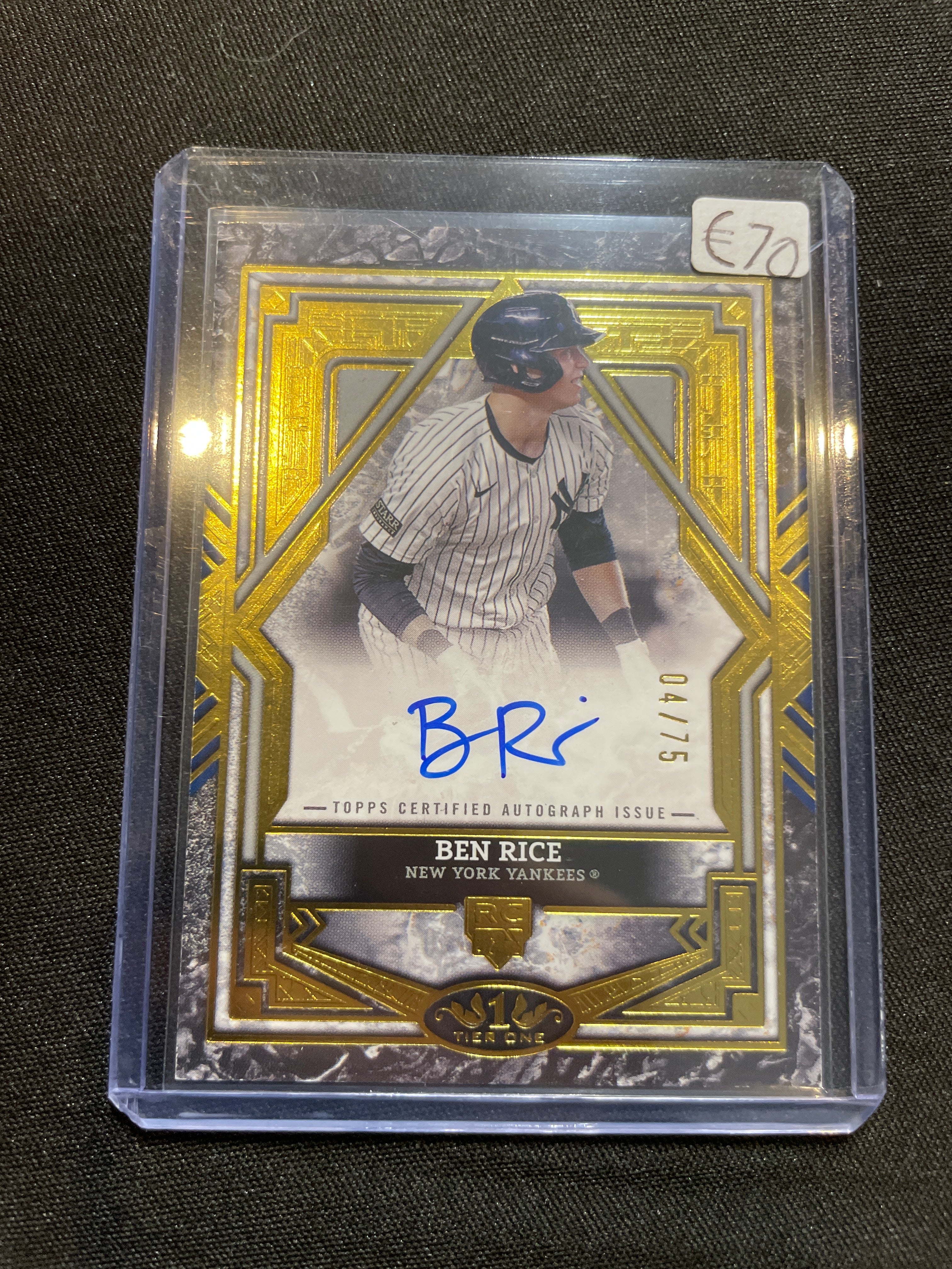 2025 Topps Tier One Baseball Ben Rice Autograph /75