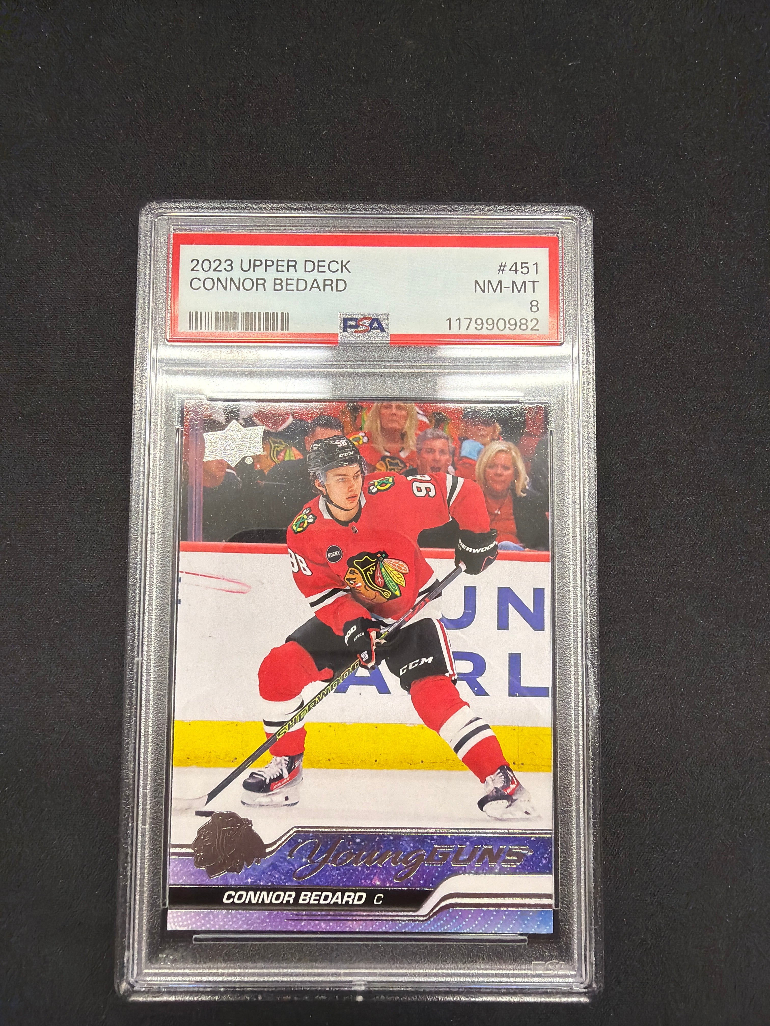 2023 Upper Deck Connor Bedard PSA NM-MT 8