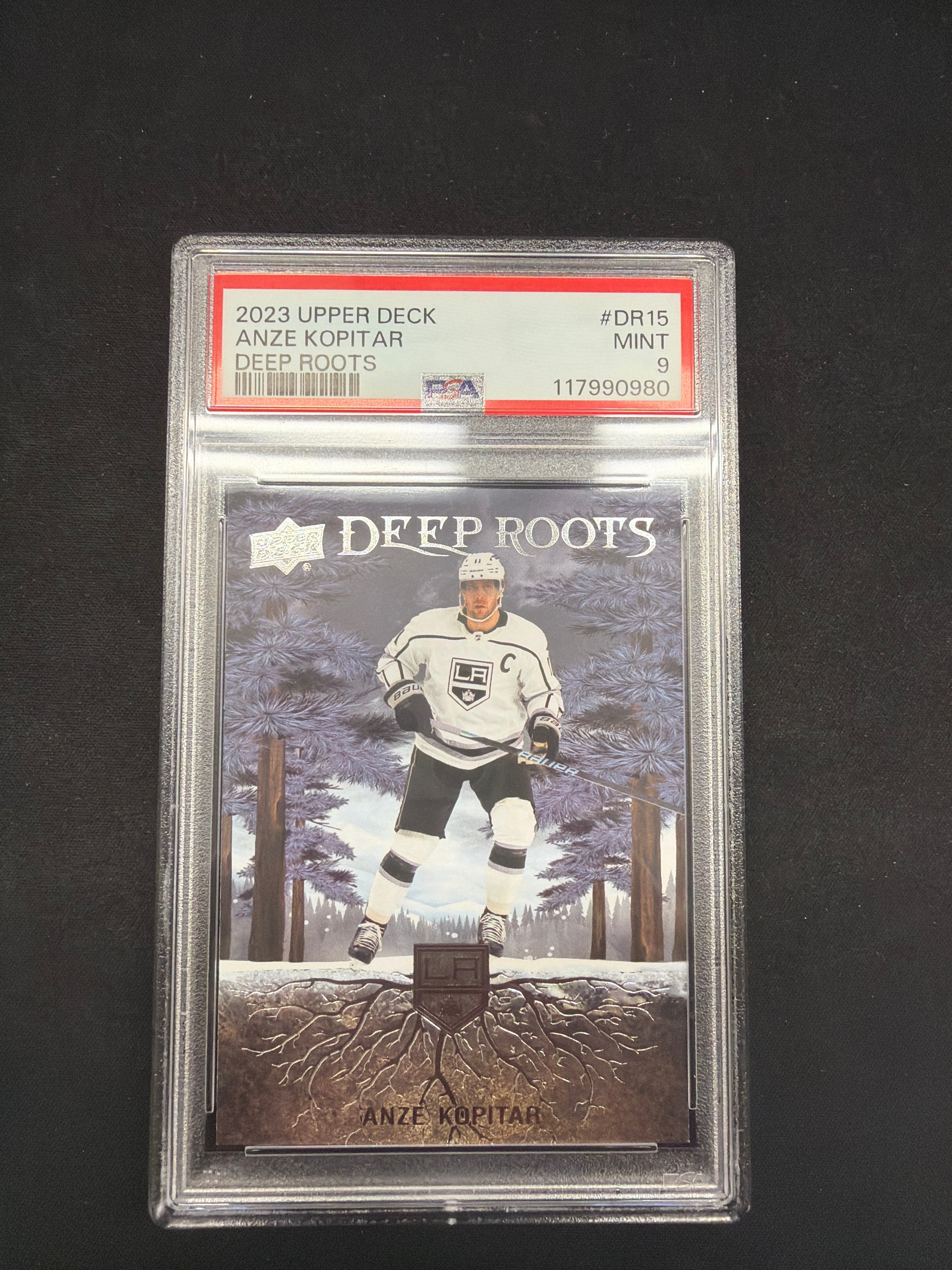 2023 Upper Deck Anze Kopitar Deep Roots PSA MINT 9