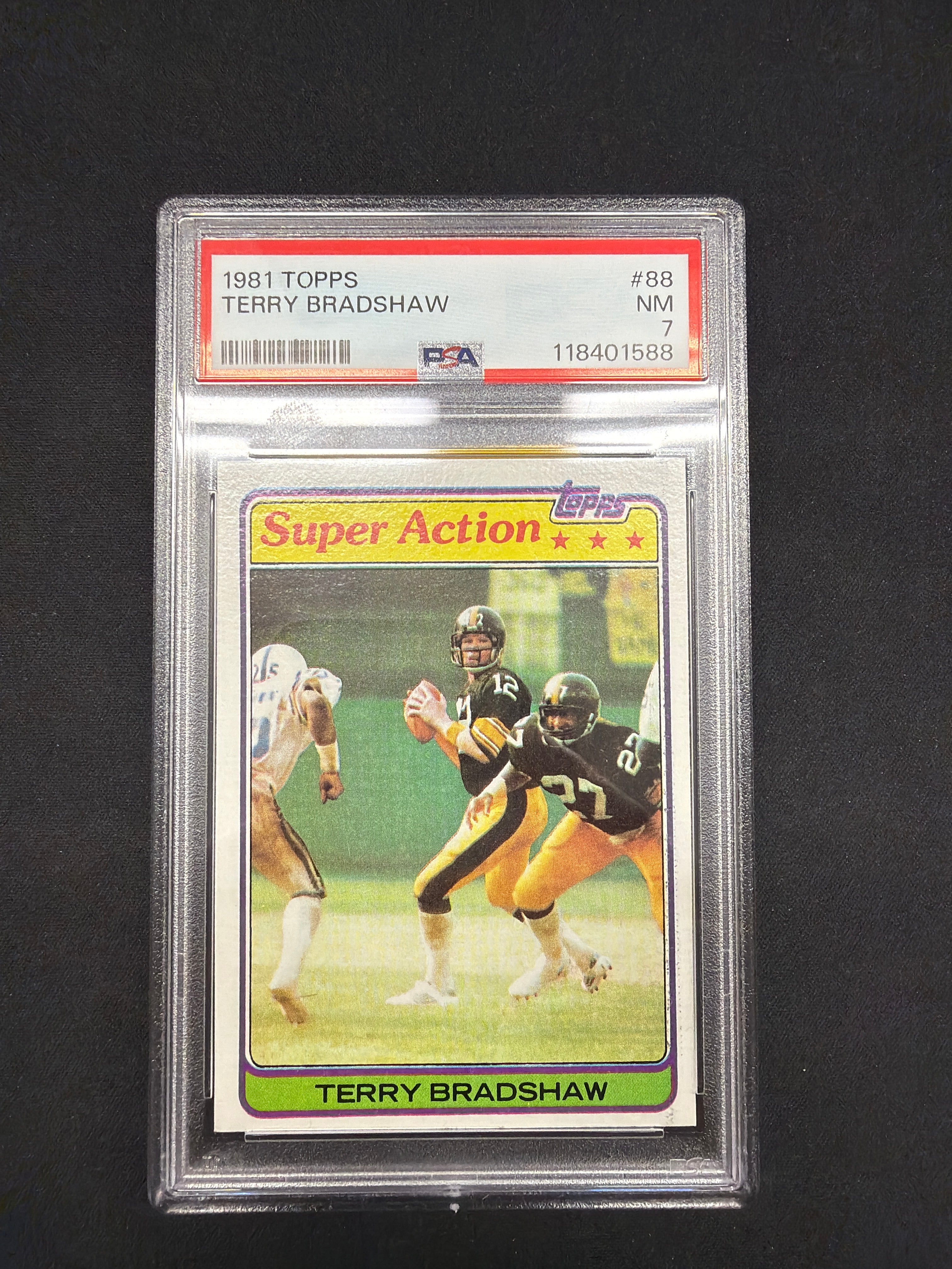1981 Topps Terry Bradshaw PSA NM 7