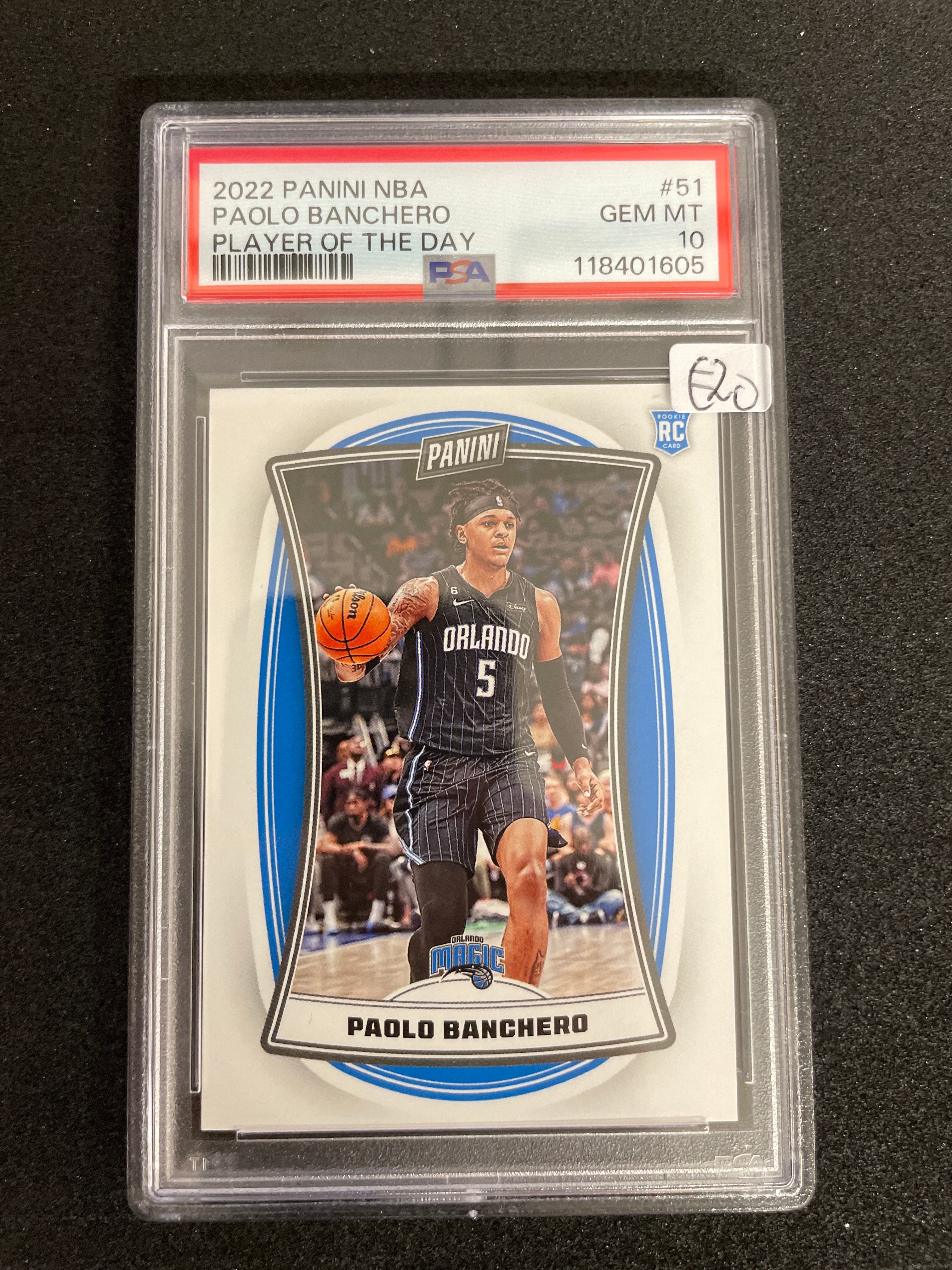 2022 PANINI NBA PAOLO BANCHERO PLAYER OF THE DAY PSA 10