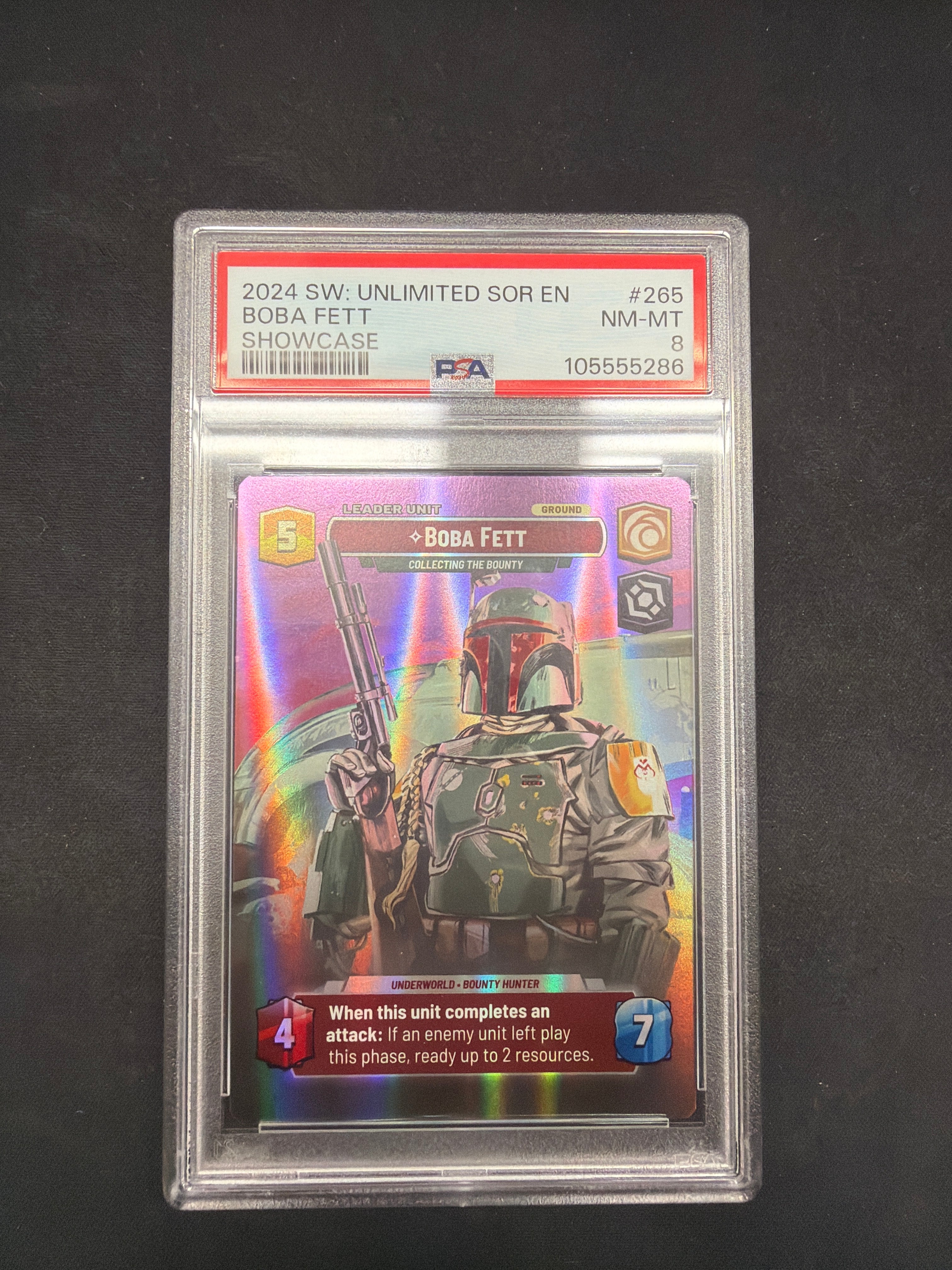 2024 SW: Unlimited Sor En Boba Fett Showcase PSA NM-MT 8
