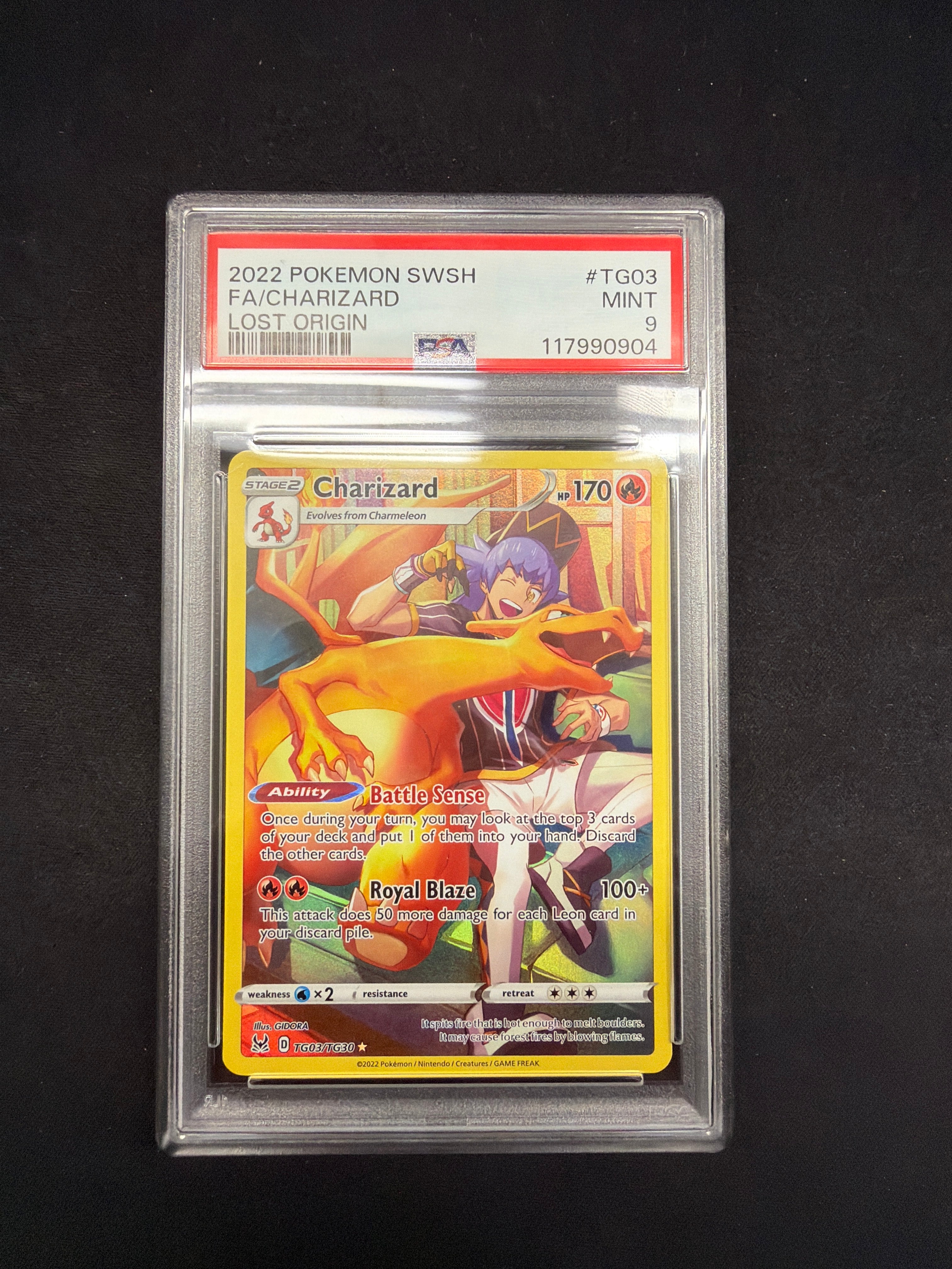 2022 Pokémon SWSH FA/Charizard Lost Origin PSA Mint 9
