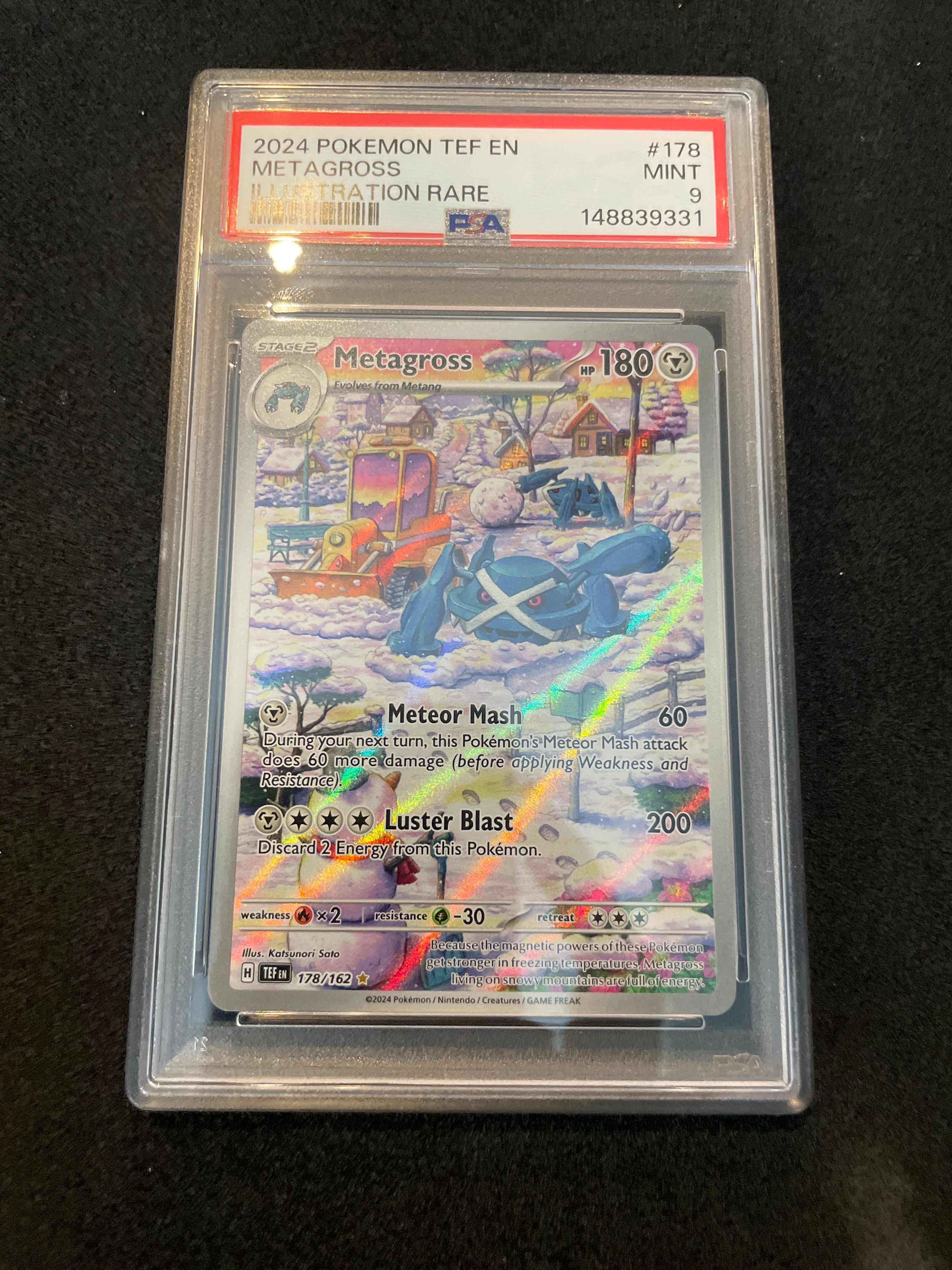2024 Pokemon TEF EN Metagross Illustration Rare PSA 9