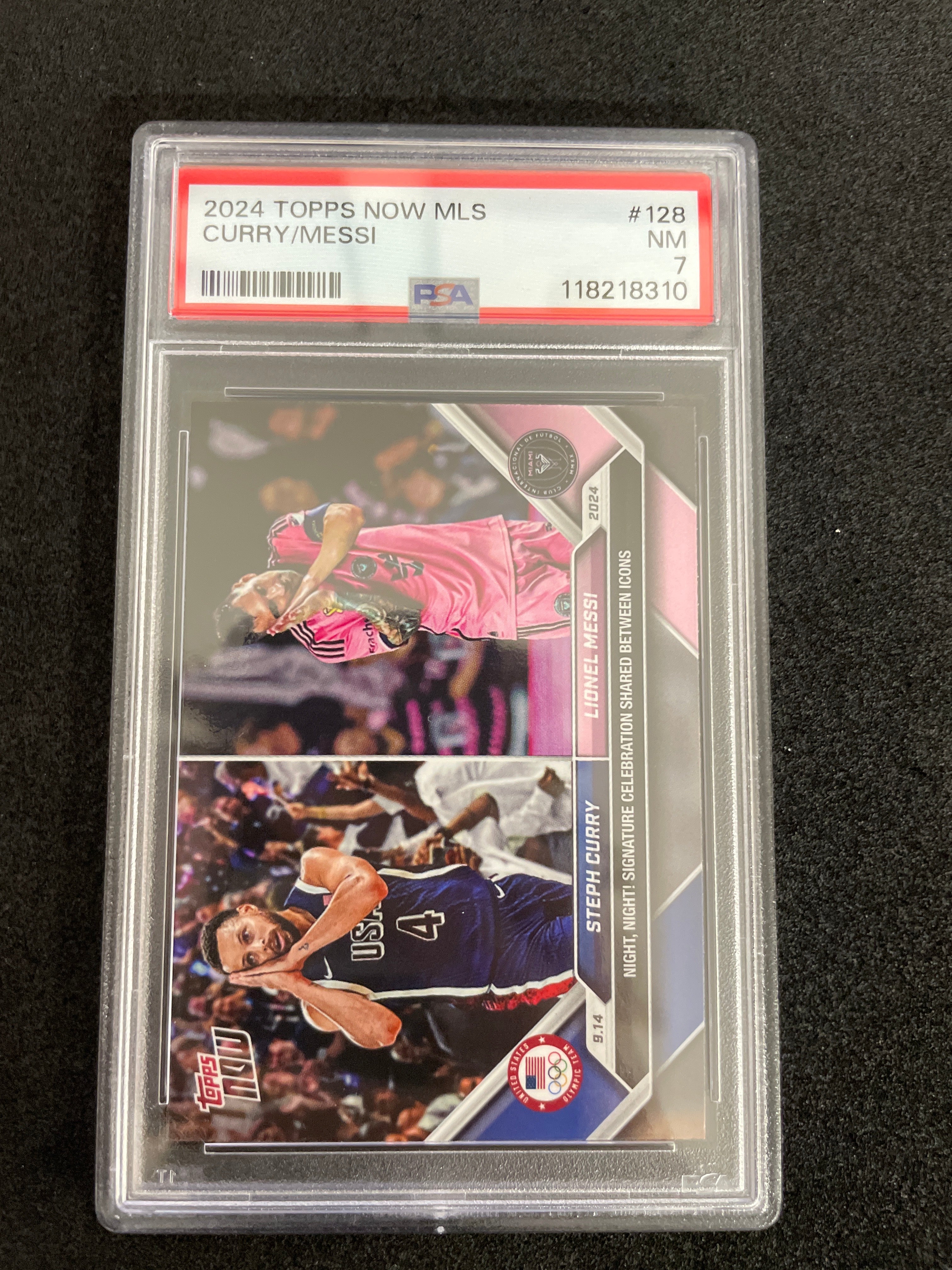 2024 Topps Now MLS Curry/Messi PSA 7