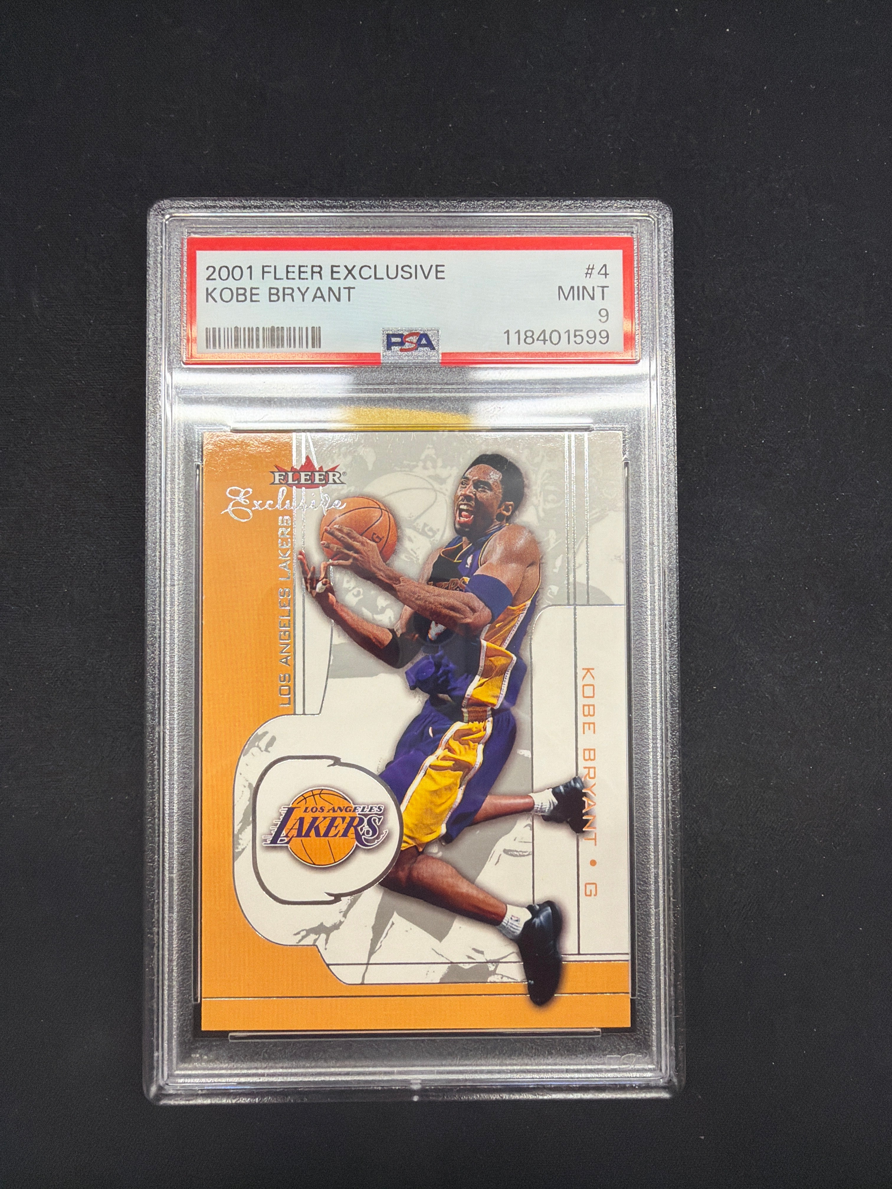 2001 Fleer Exclusive Kobe Bryant PSA MINT 9