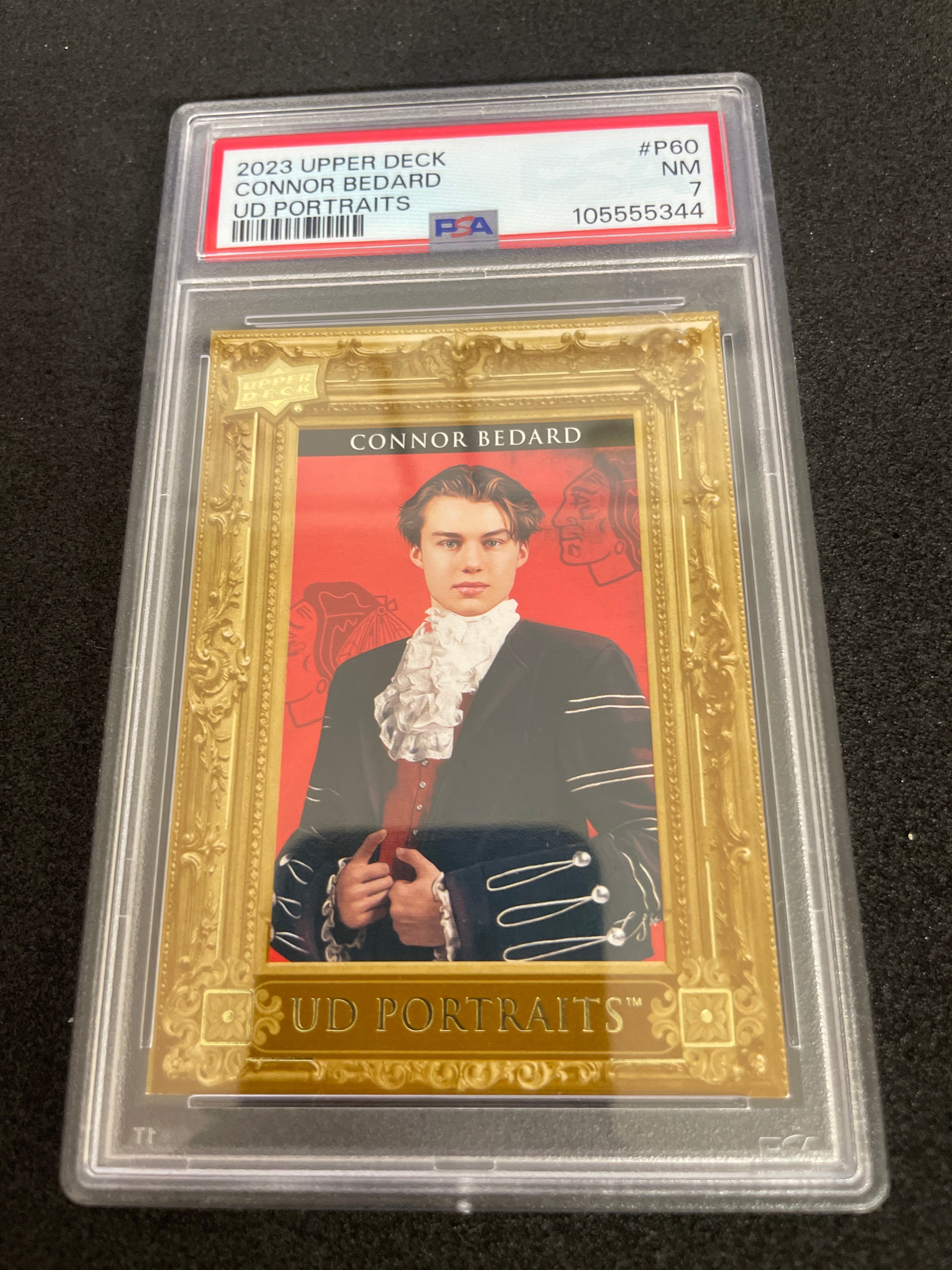 2023 Upper Deck Connor Bedard UD Portraits NM PSA 7