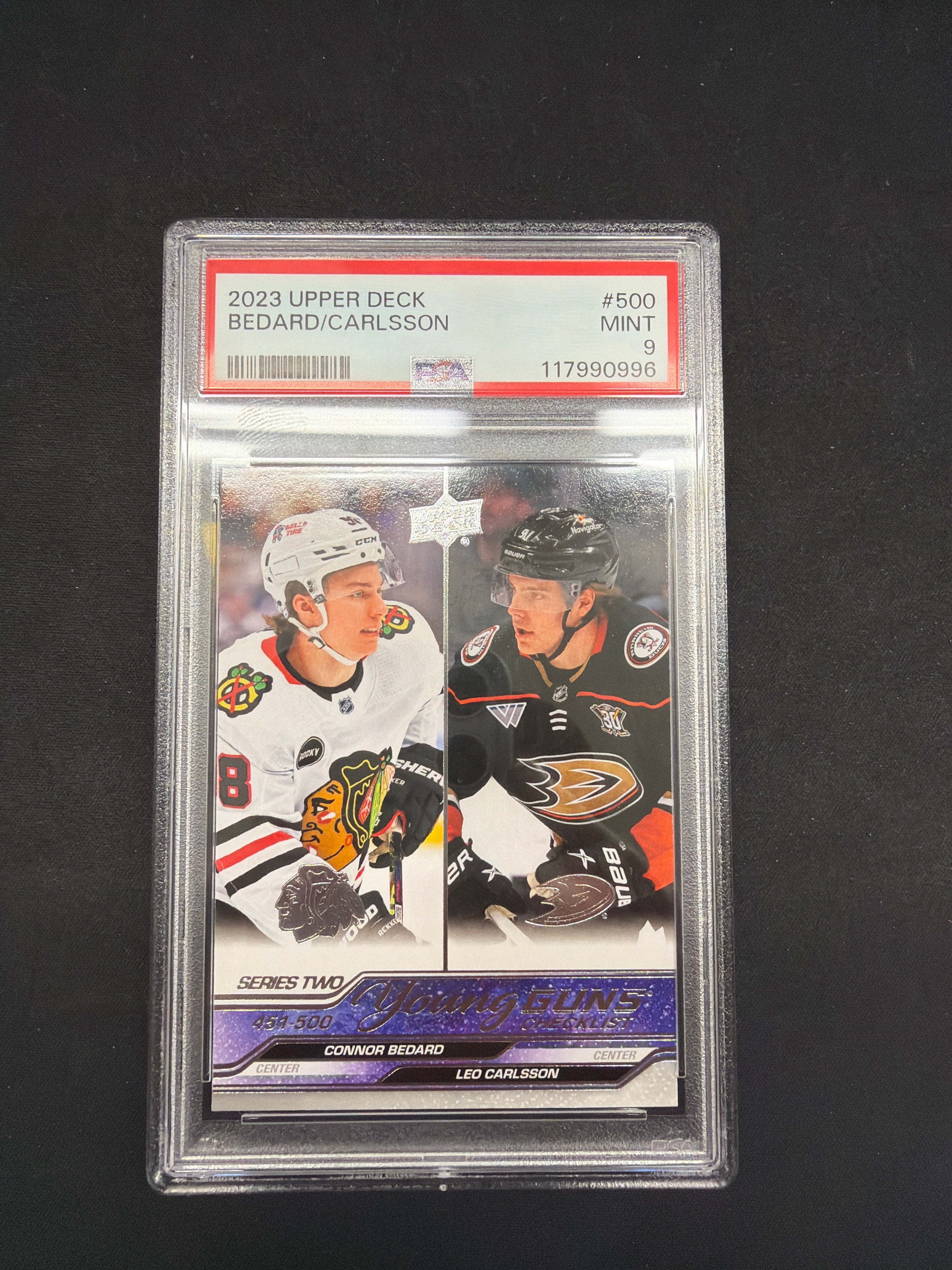 2023 Upper Deck Bedard/Carlsson PSA MINT 9