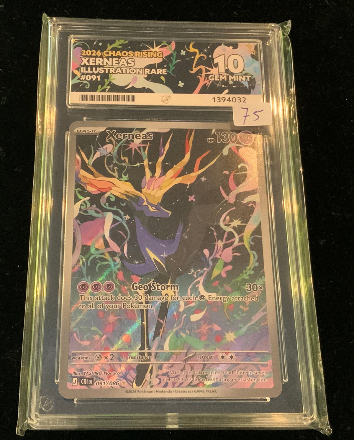ACE Gem Mint 10 2026 Chaos Rising Xerneas  Illustration Rare #091