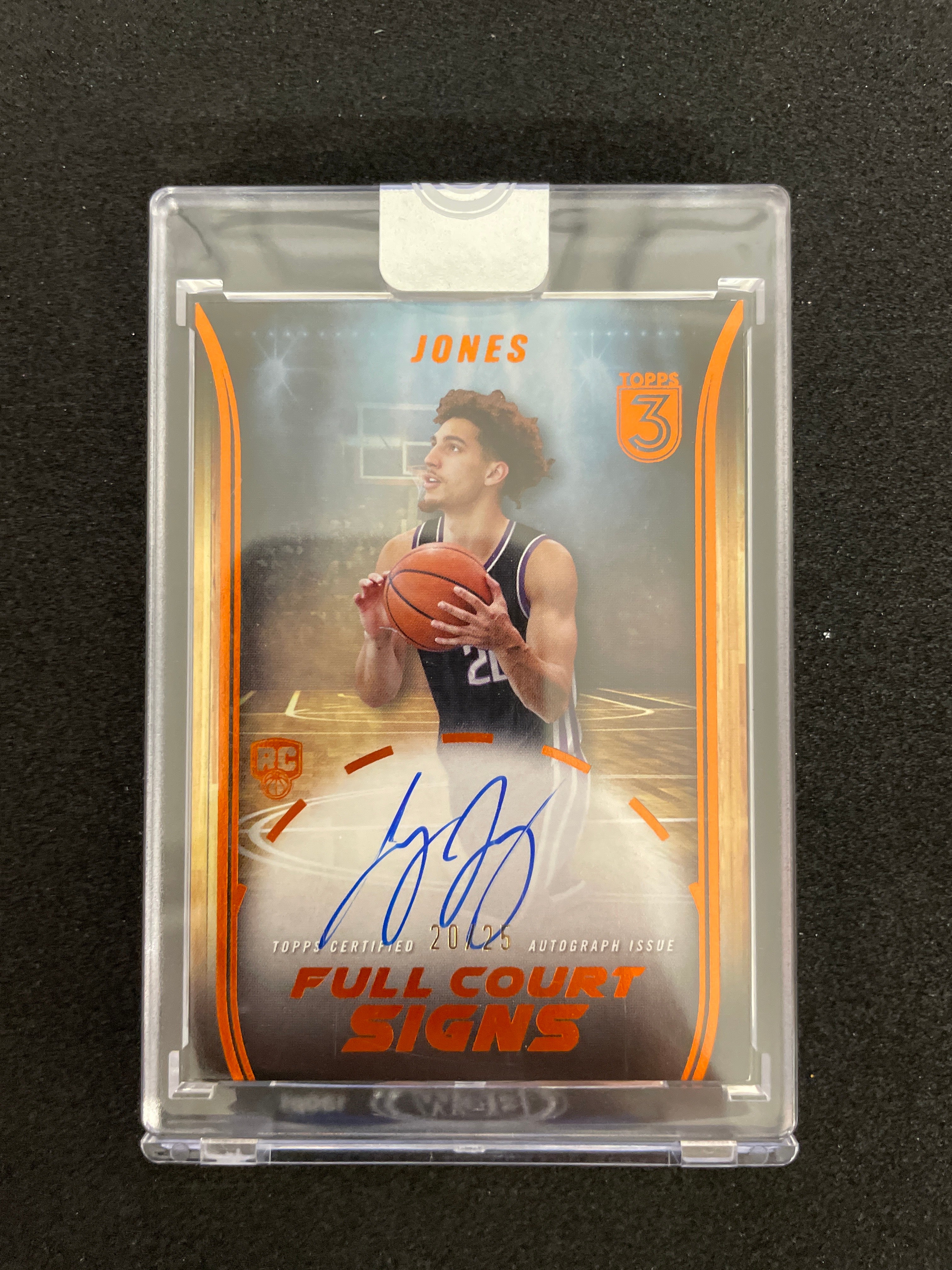 2024 Topps 3 Basketball Full Court Signs Colby Jones Auto /25