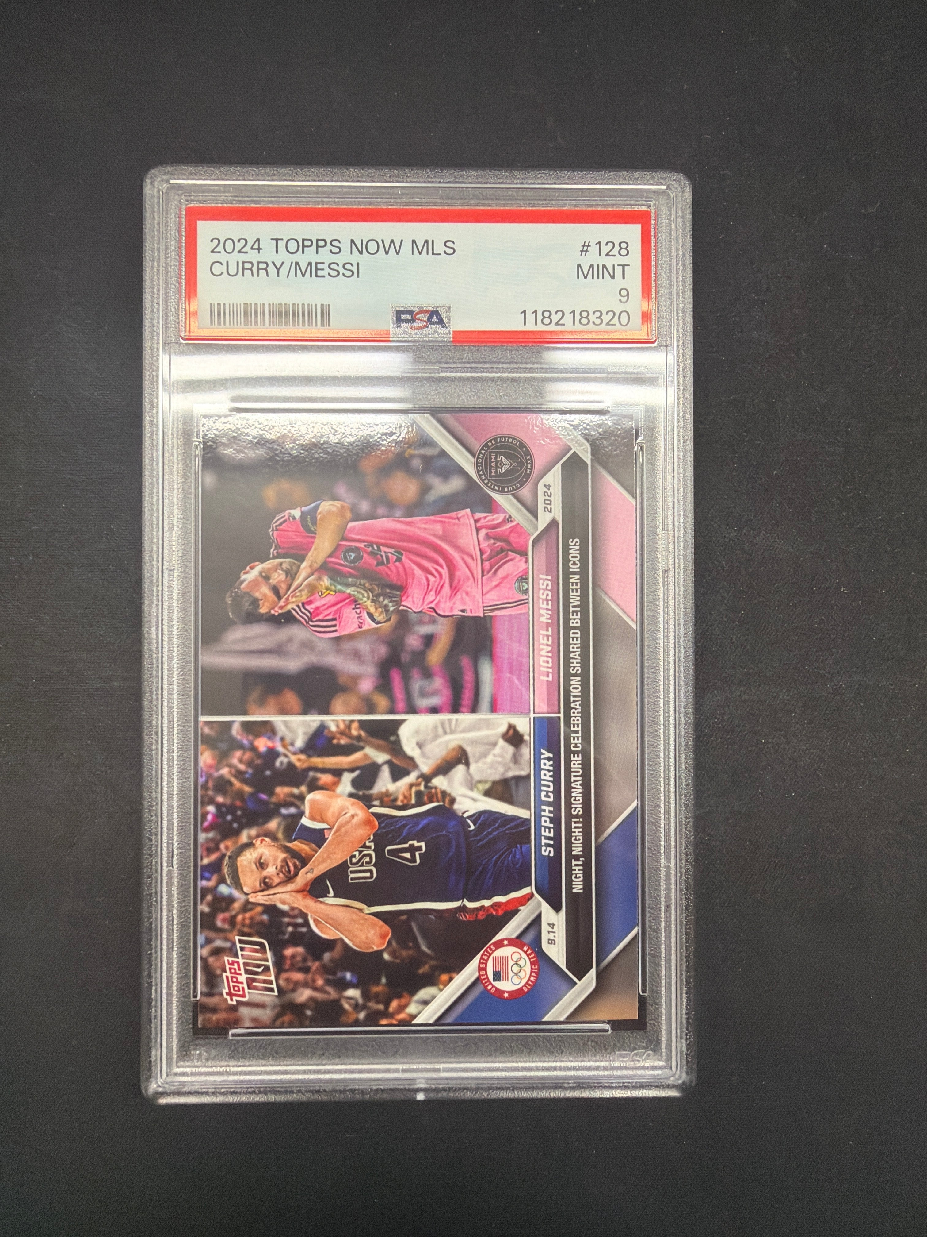 2024 Topps Now MLS Curry/Messi PSA MINT 9