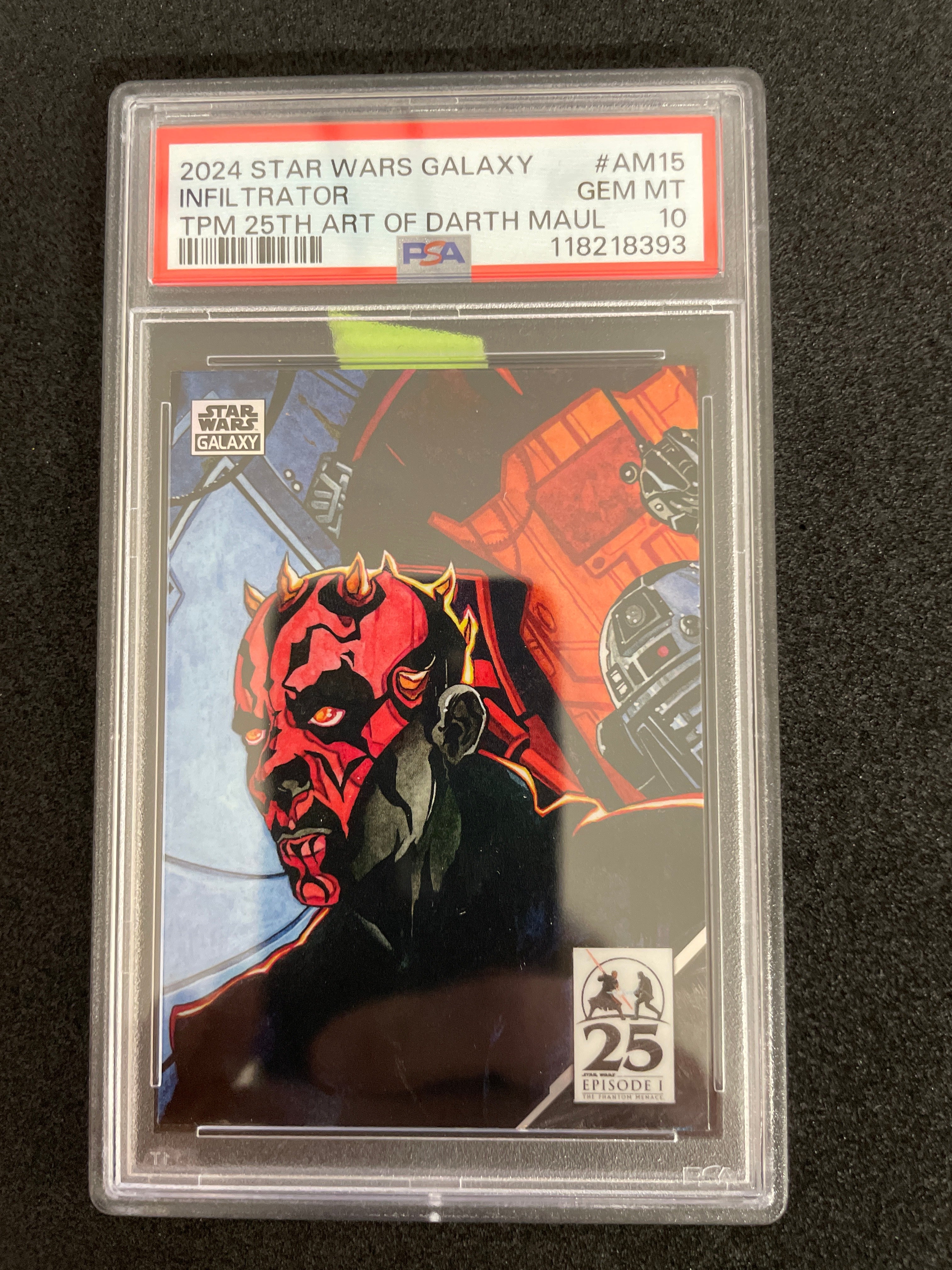 2024 Star Wars Galaxy Infiltrator TPM 25th Art of Darth Maul PSA 10