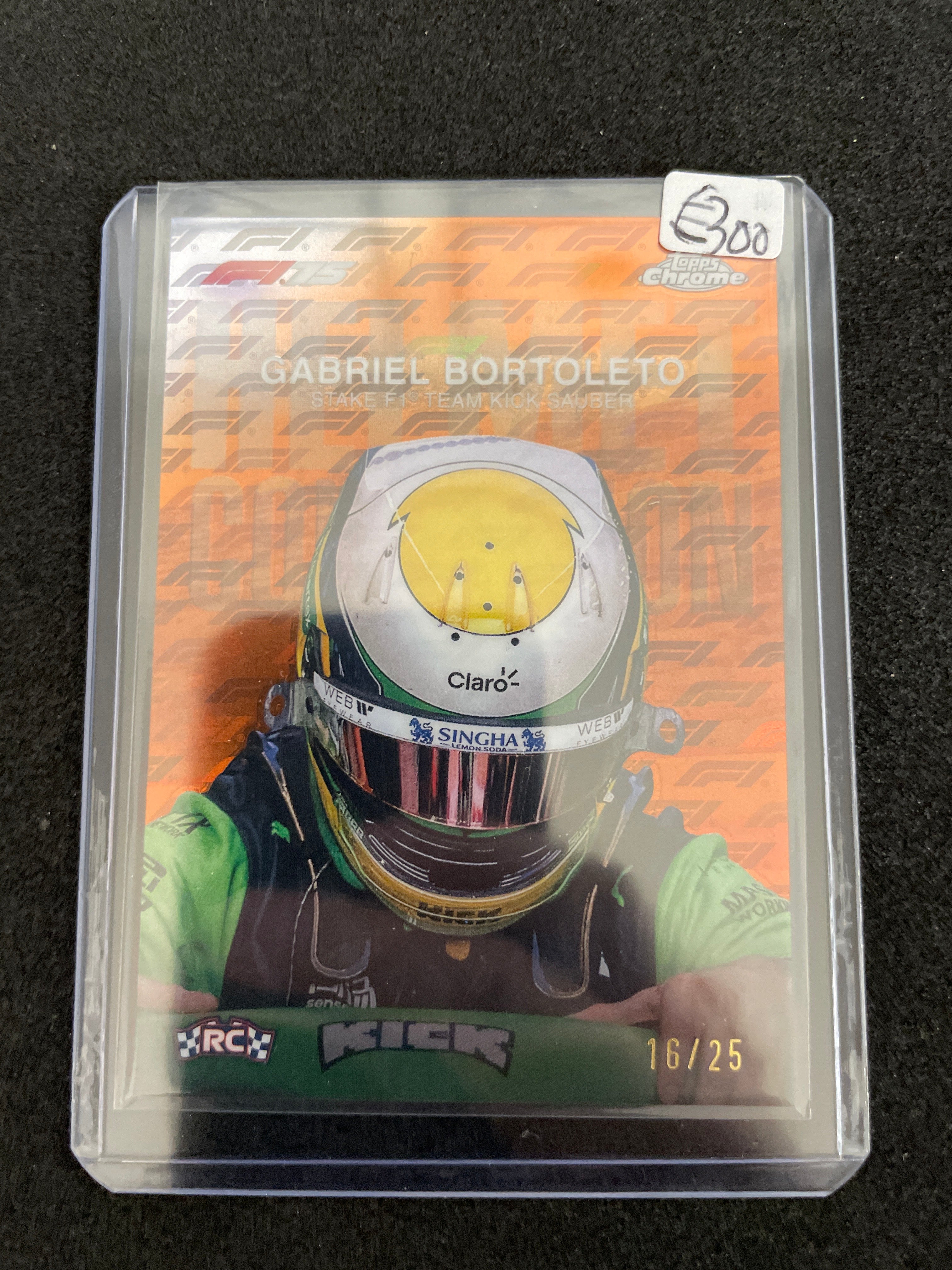 Topps Chrome F1 Gabriel Bortoleto Helmet /25