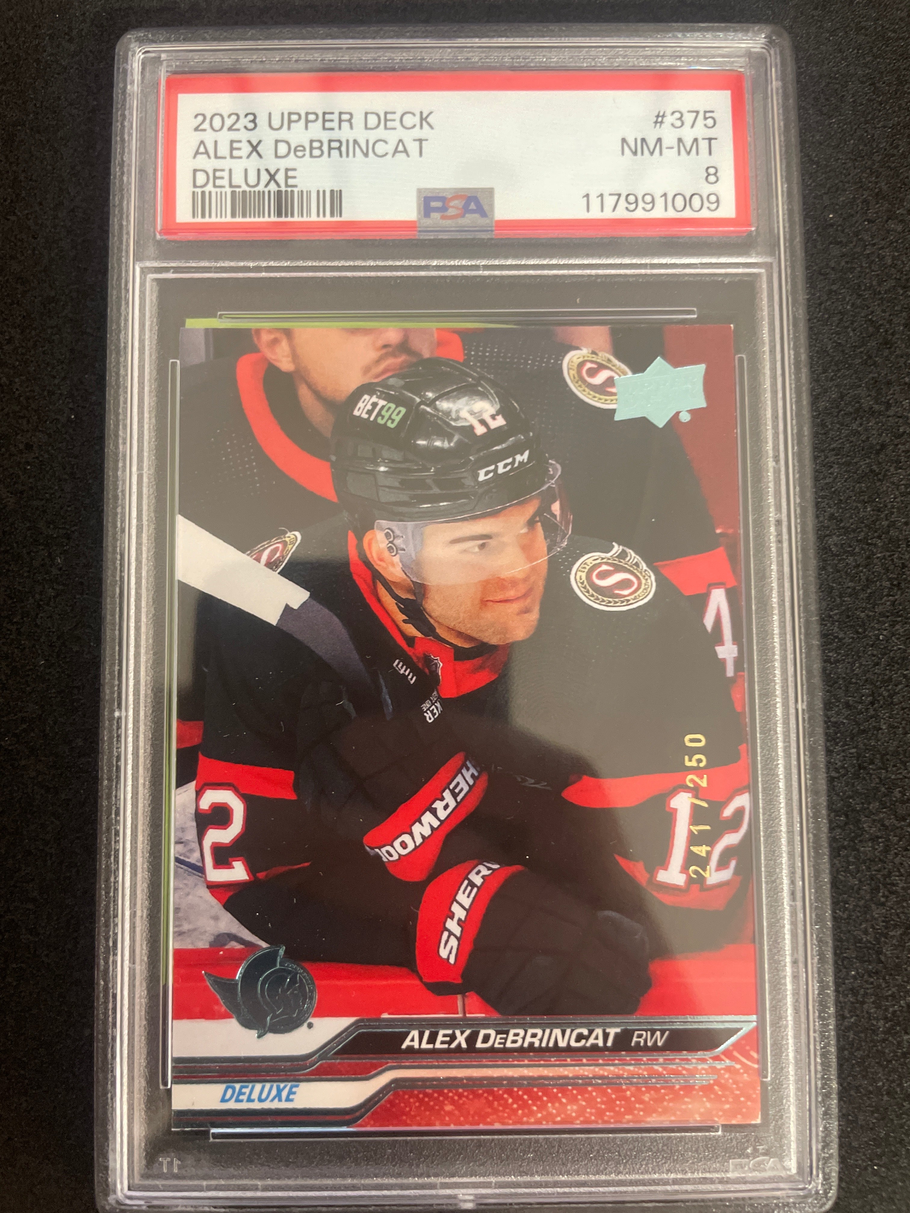 2023 Upper Deck Alex DeBrincat Deluxe NM-MT PSA 8 /250