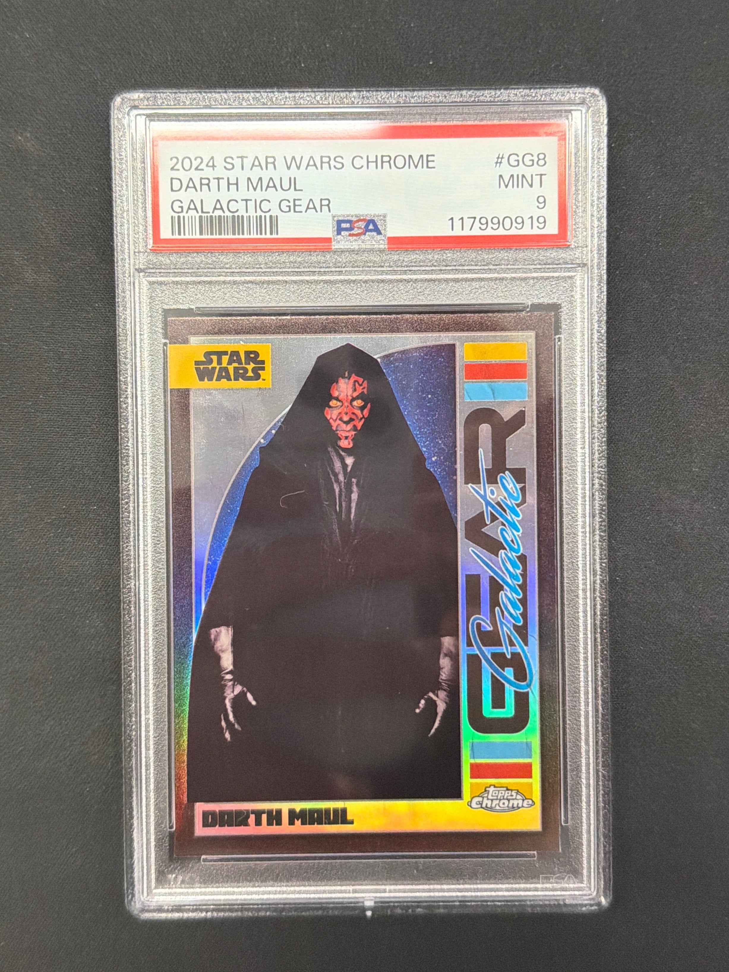 2024 Star Wars Chrome Darth Maul Galactic Gear PSA Mint 9