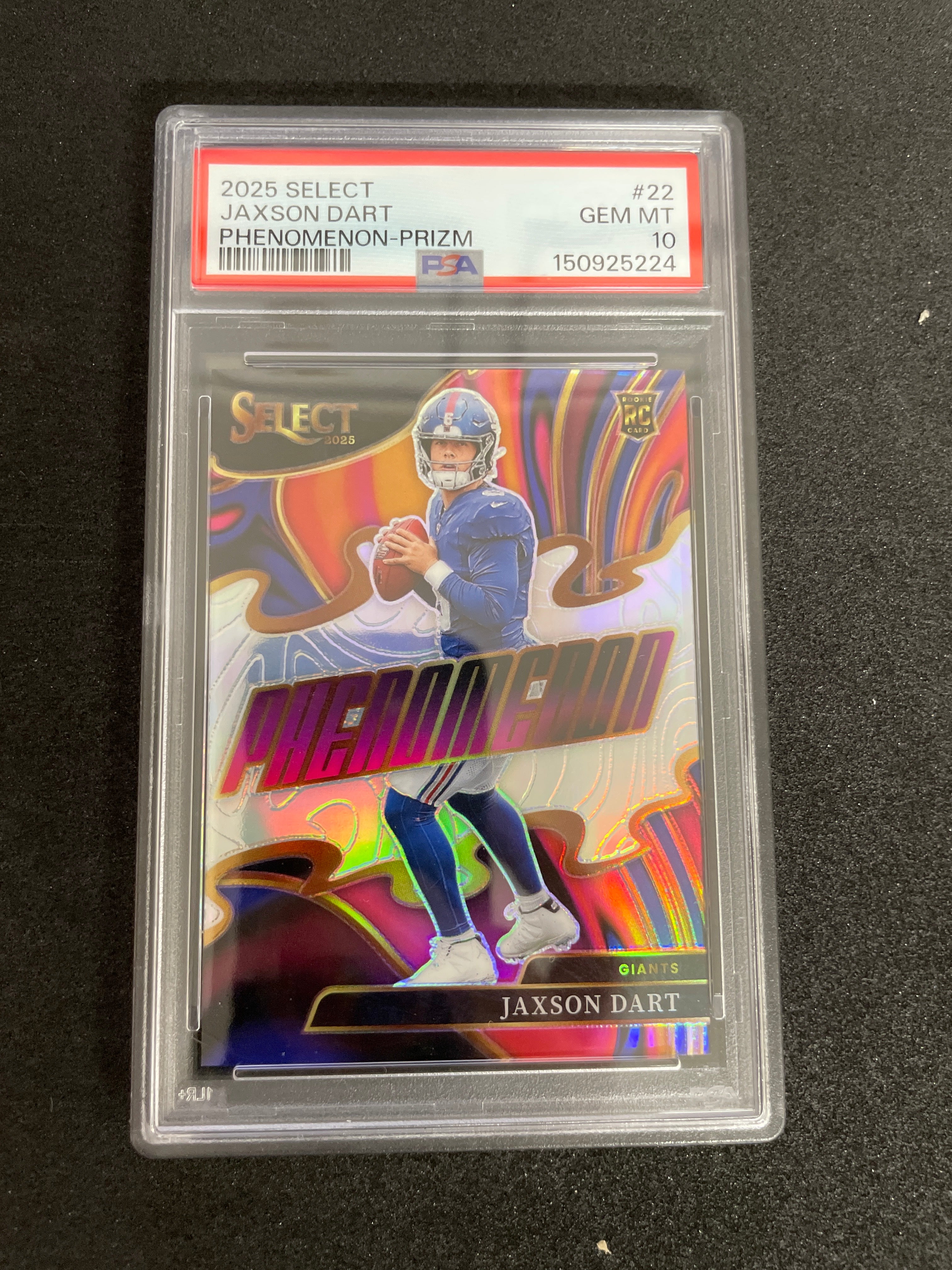 2025 Select Jaxson Dart Phenomenon-Prizm PSA 10