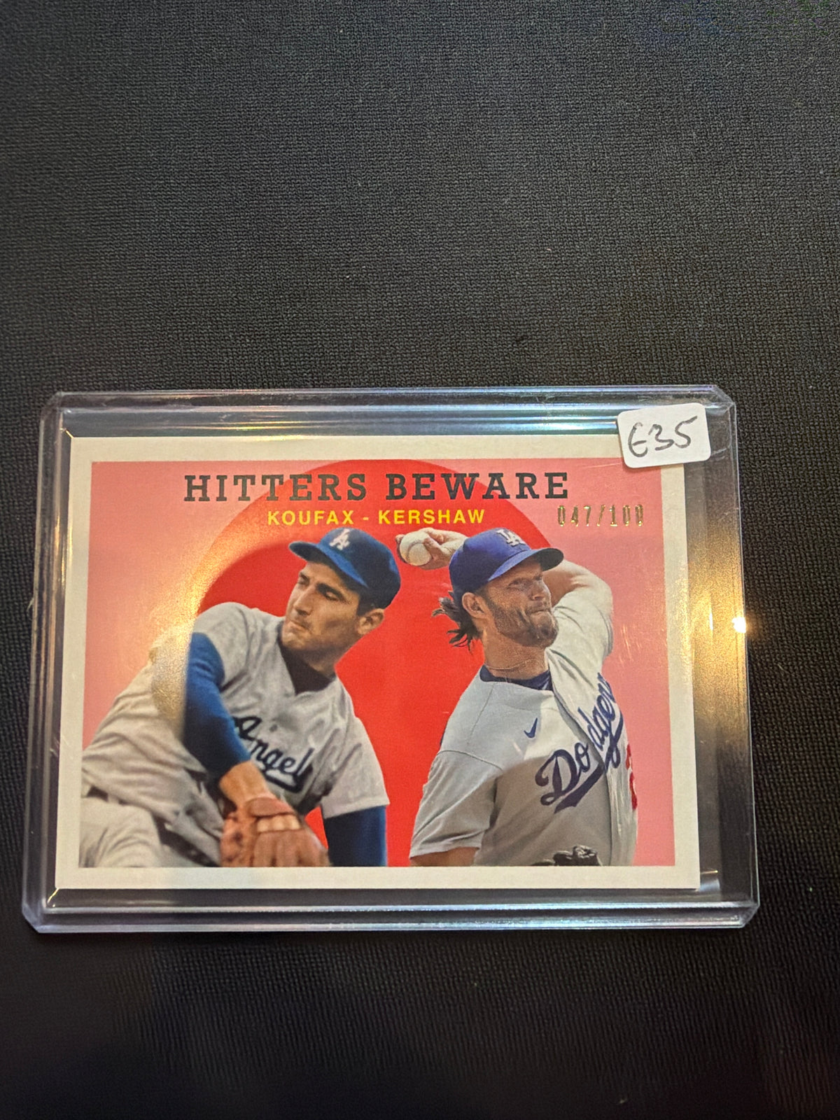 2025 Topps Transcendent VIP Hitters Beware Koufax / Kershaw /100