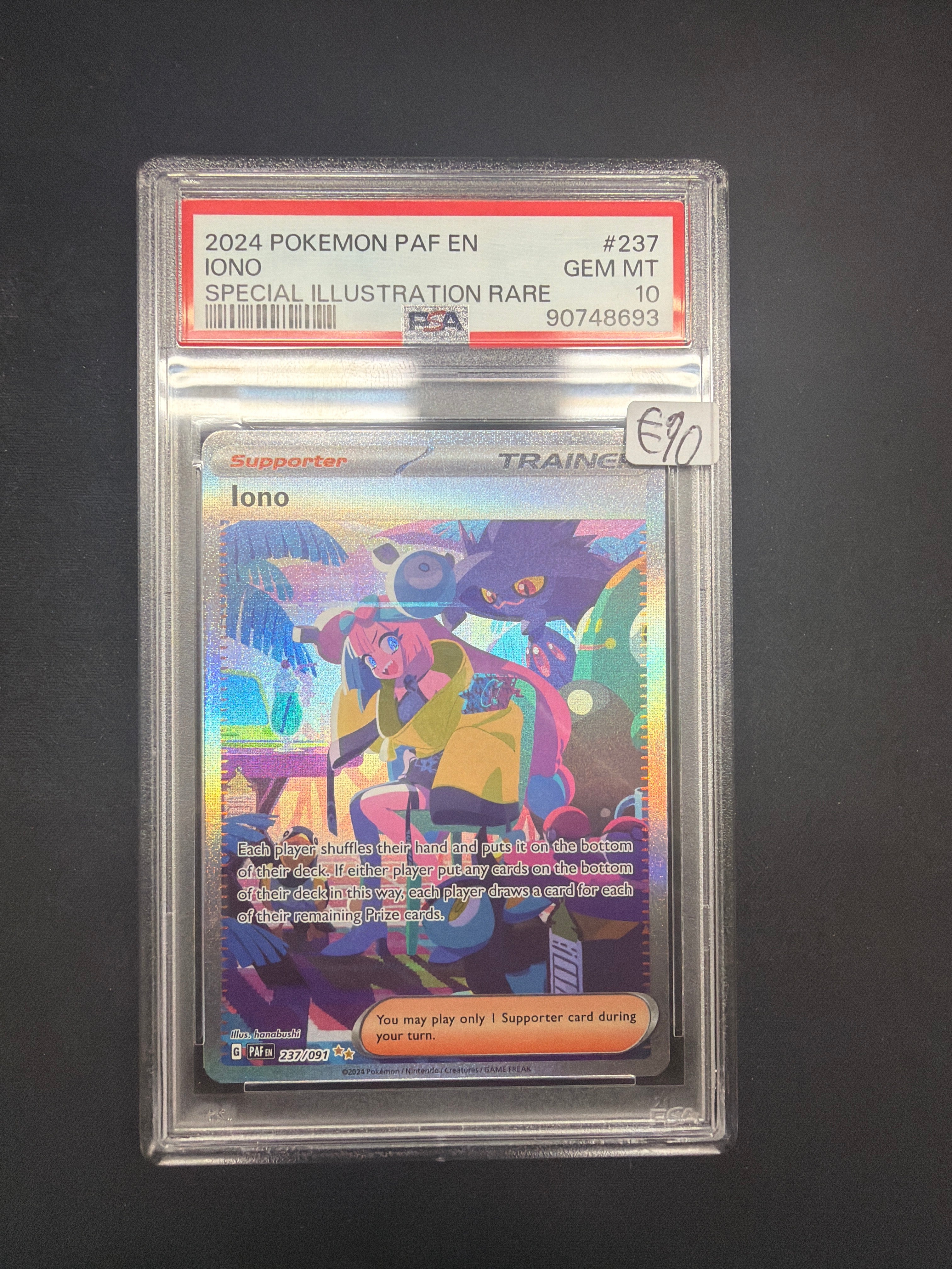 2024 Pokémon PAF EN IONO Special Illustration Rare PSA 10