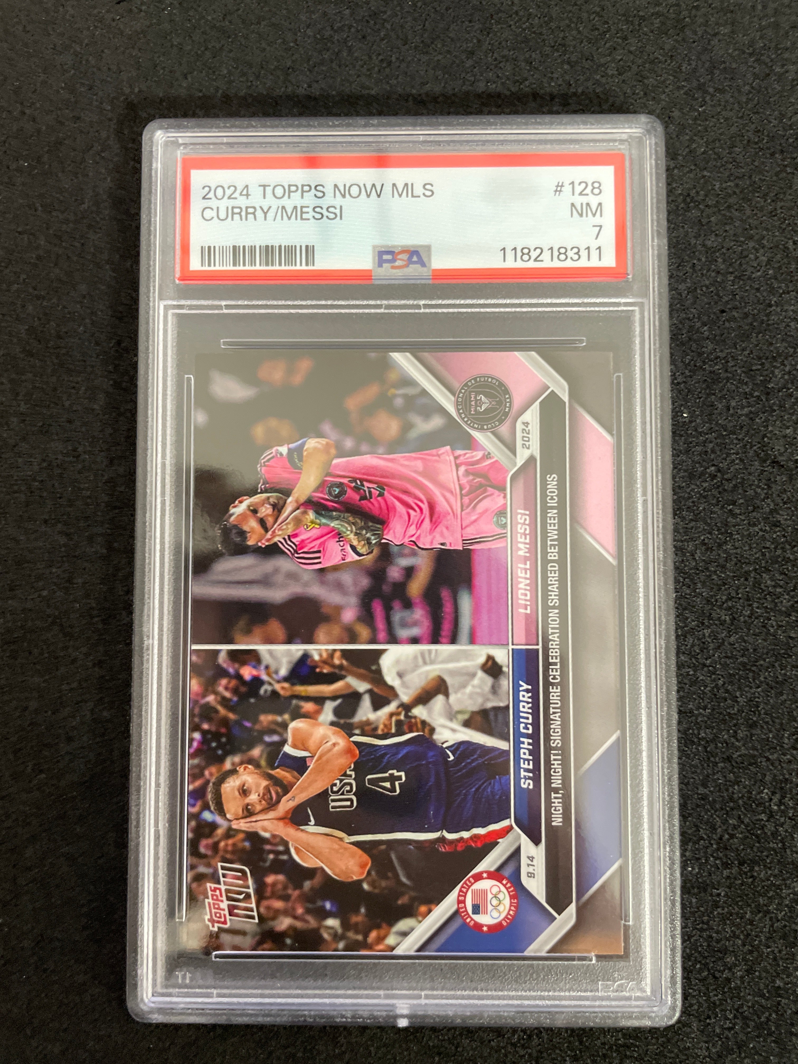 2024 Topps Now MLS Curry/Messi PSA 7