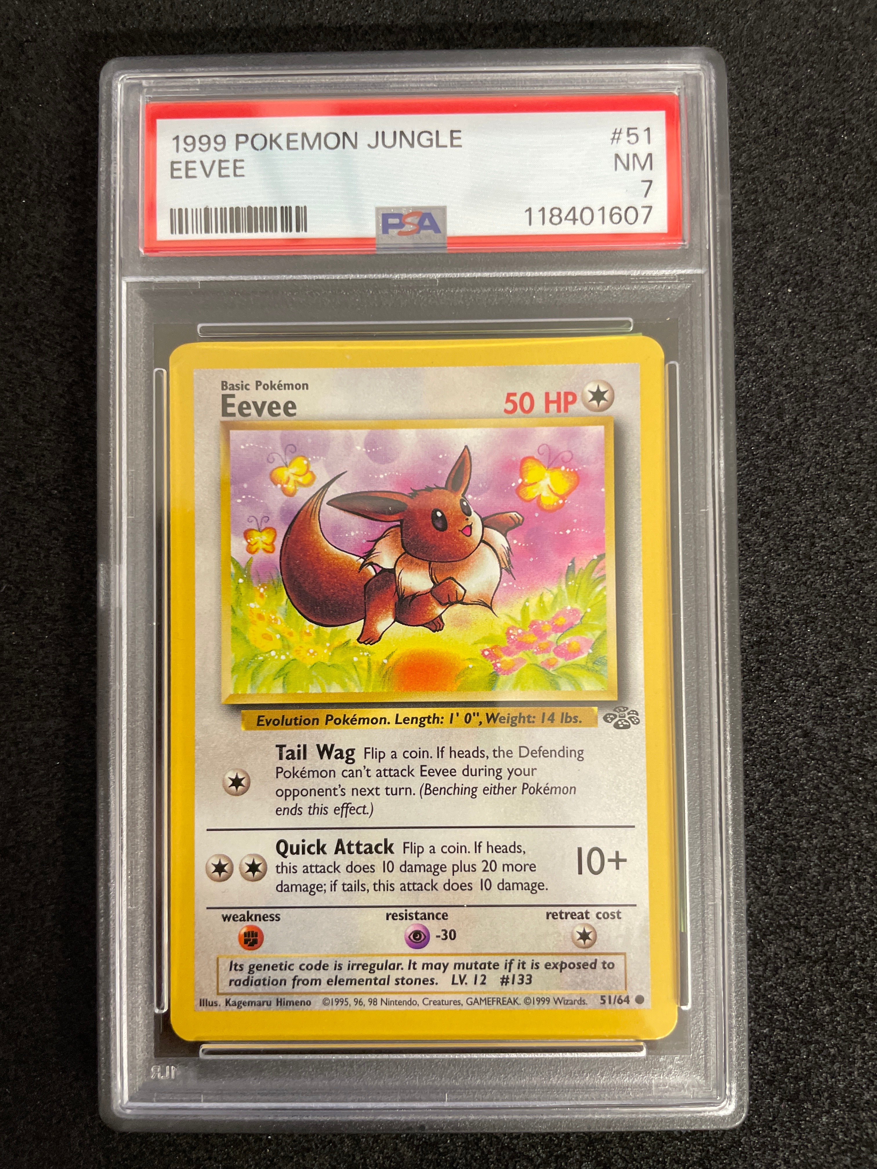 1999 Pokemon Jungle Eevee NEAR MINT PSA 7
