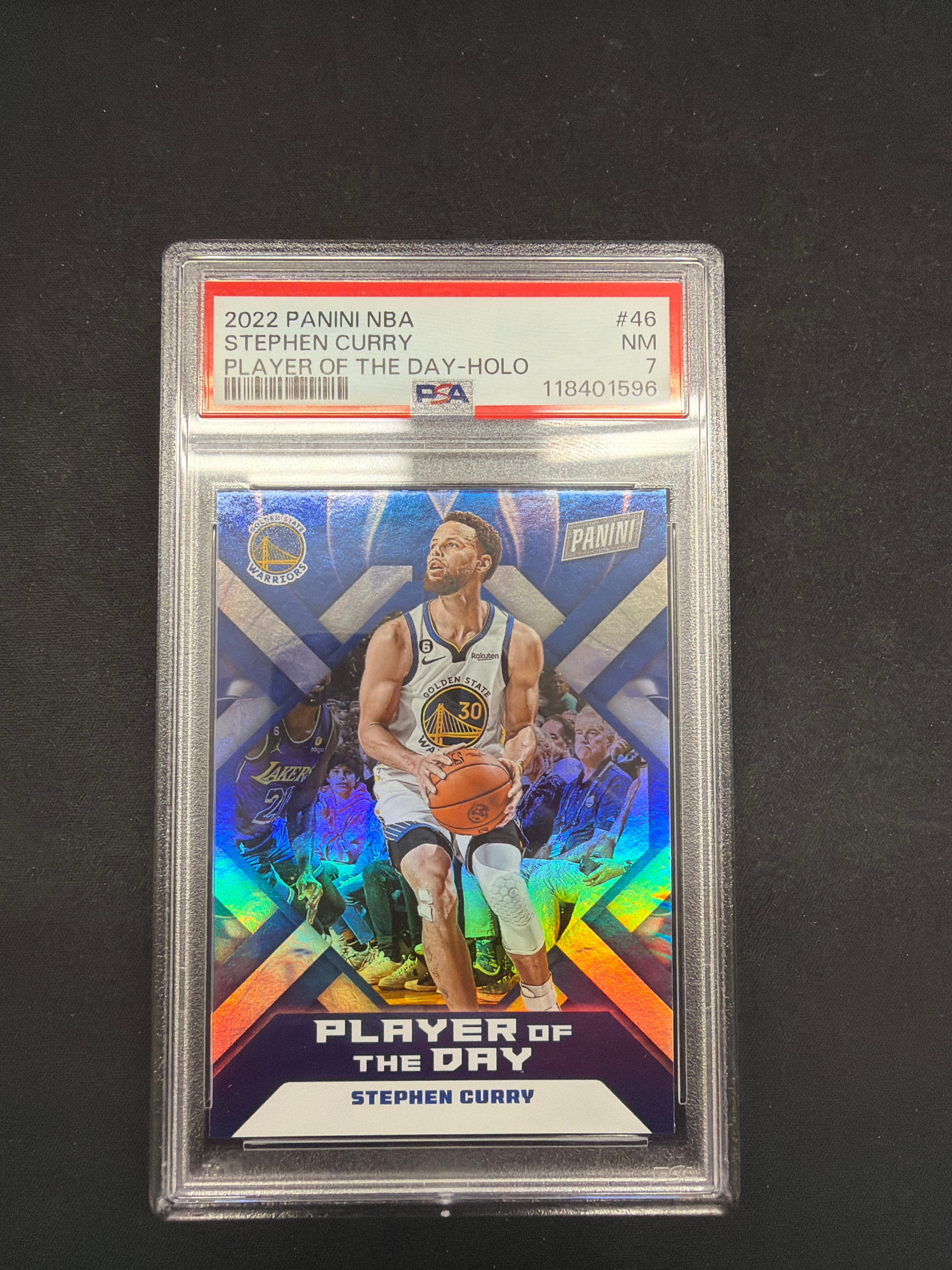 2022 Panini NBA Stephen Curry Player Of The Day - Holo PSA NM 7