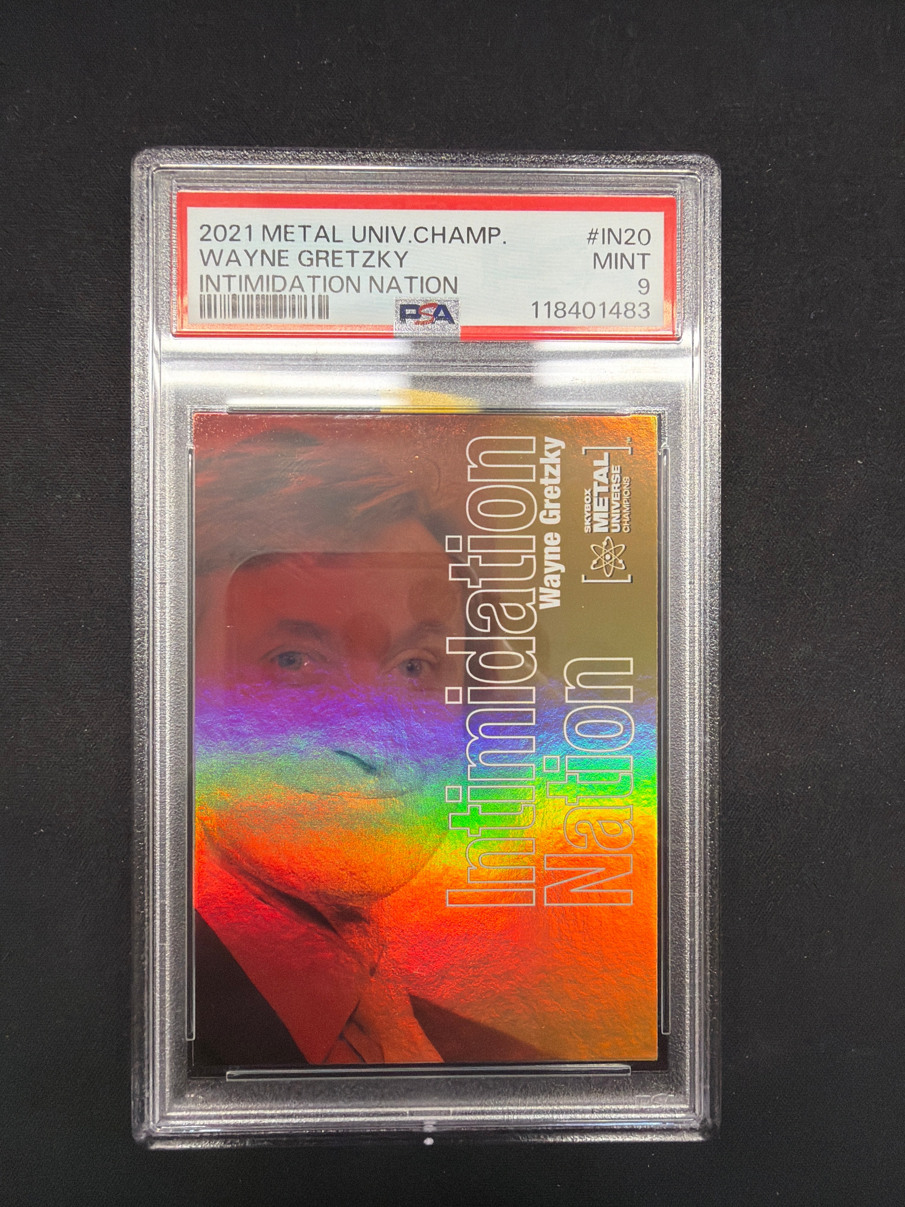 2021 Metal Universe Champ Wayne Gretzky Intimidation Nation PSA MINT 9