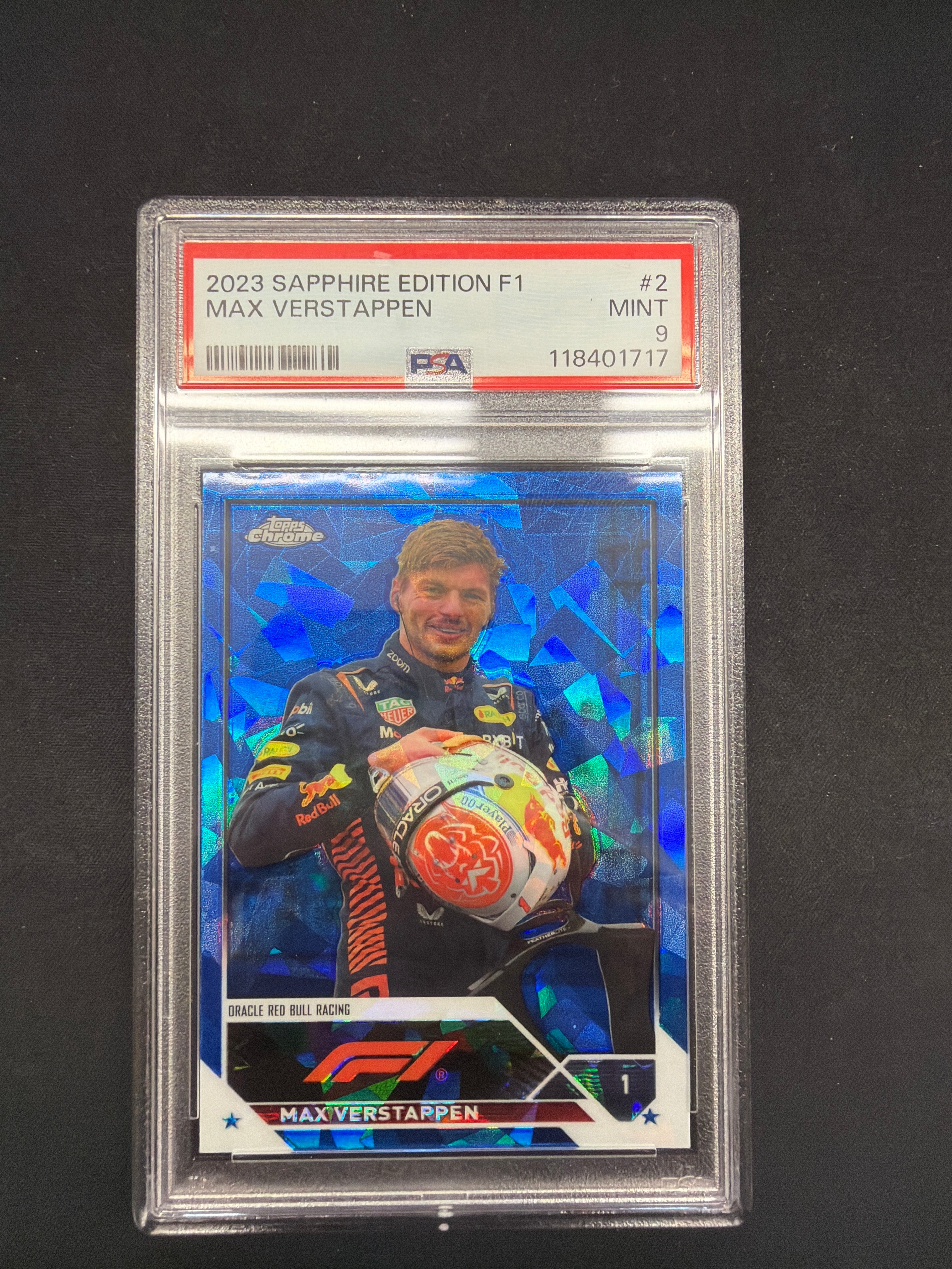 2023 Sapphire Edition F1 Max Verstappen PSA Mint 9