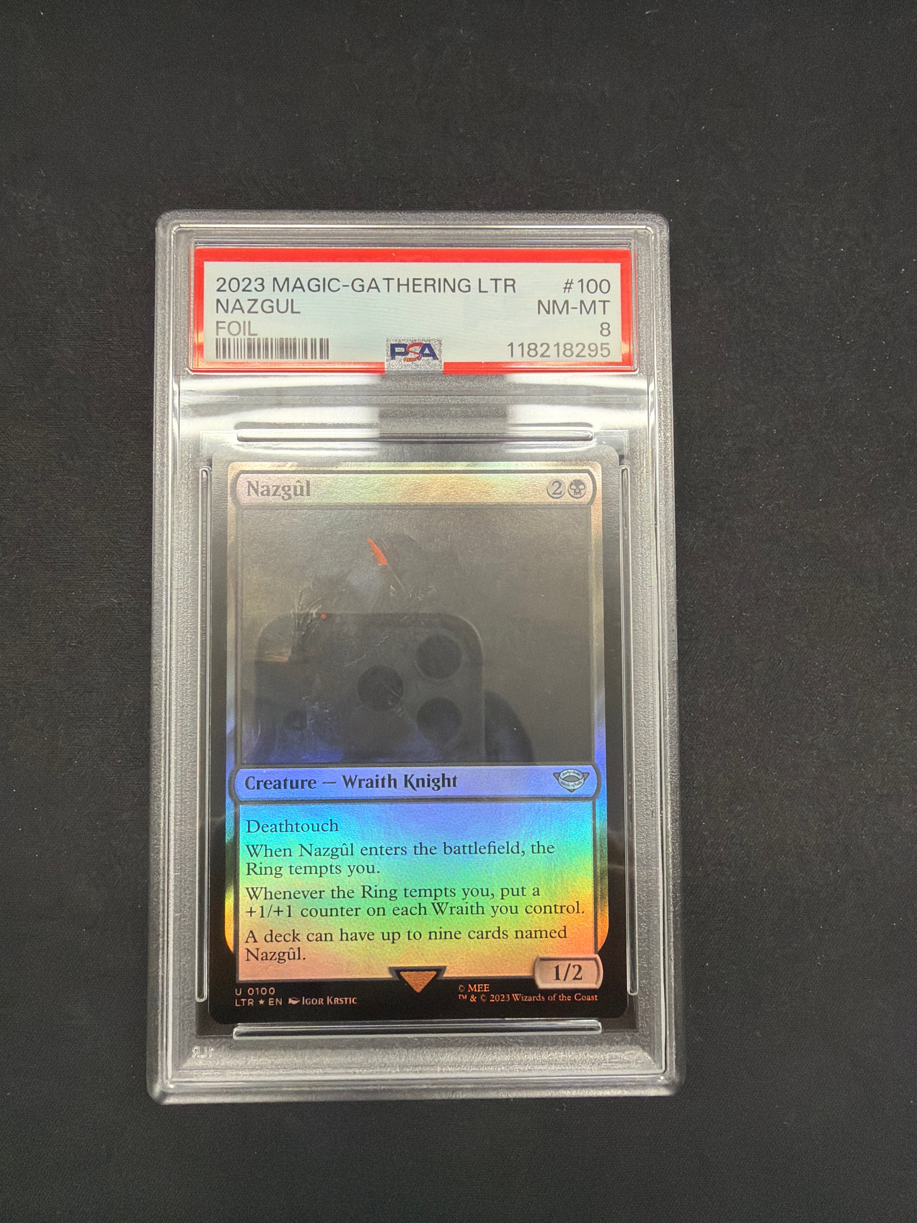 2023 Magic-Gathering LTR Nazgûl Foil PSA NM-MT 8