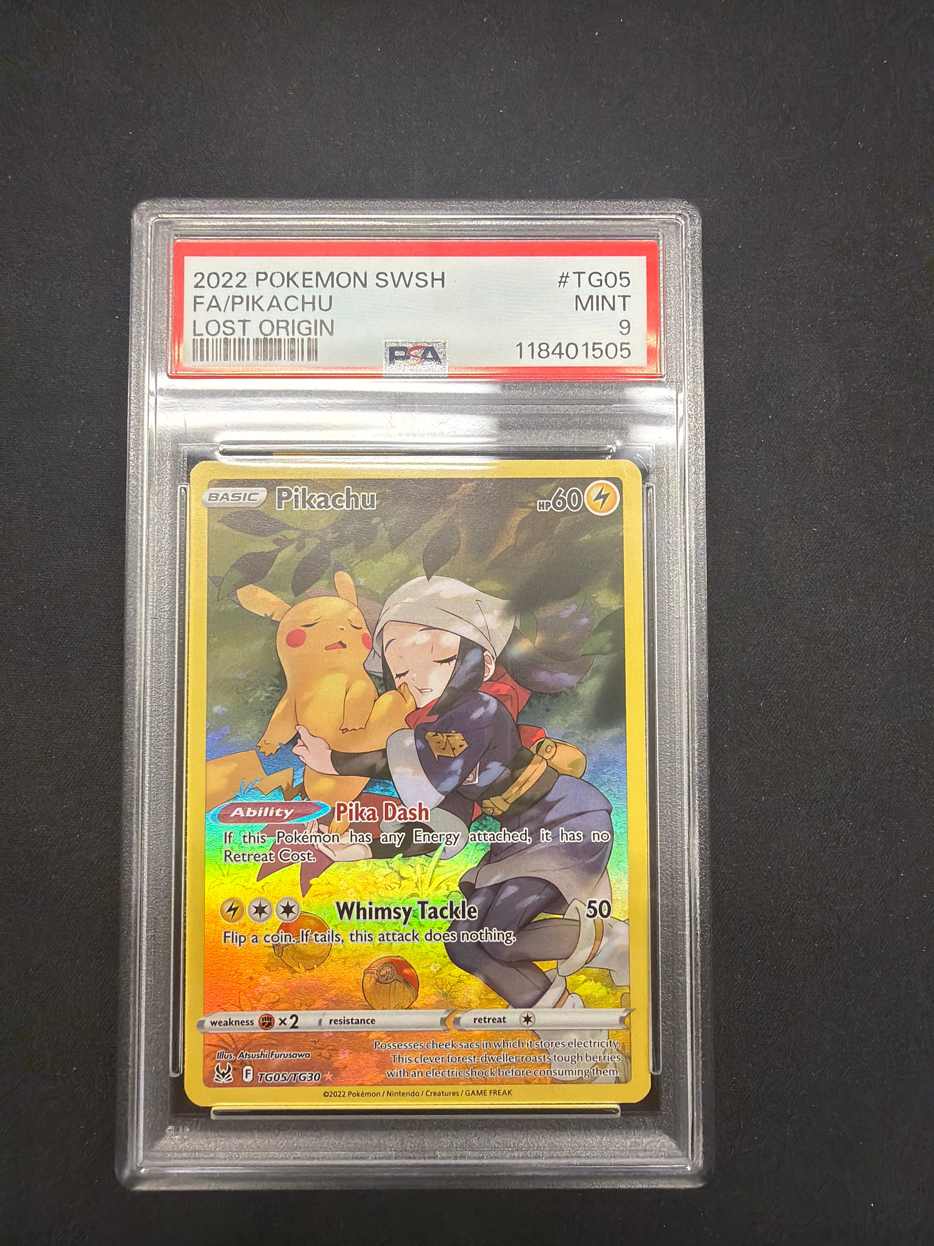 2022 Pokémon SWSH FA/Pikachu Lost Origin PSA MINT 9