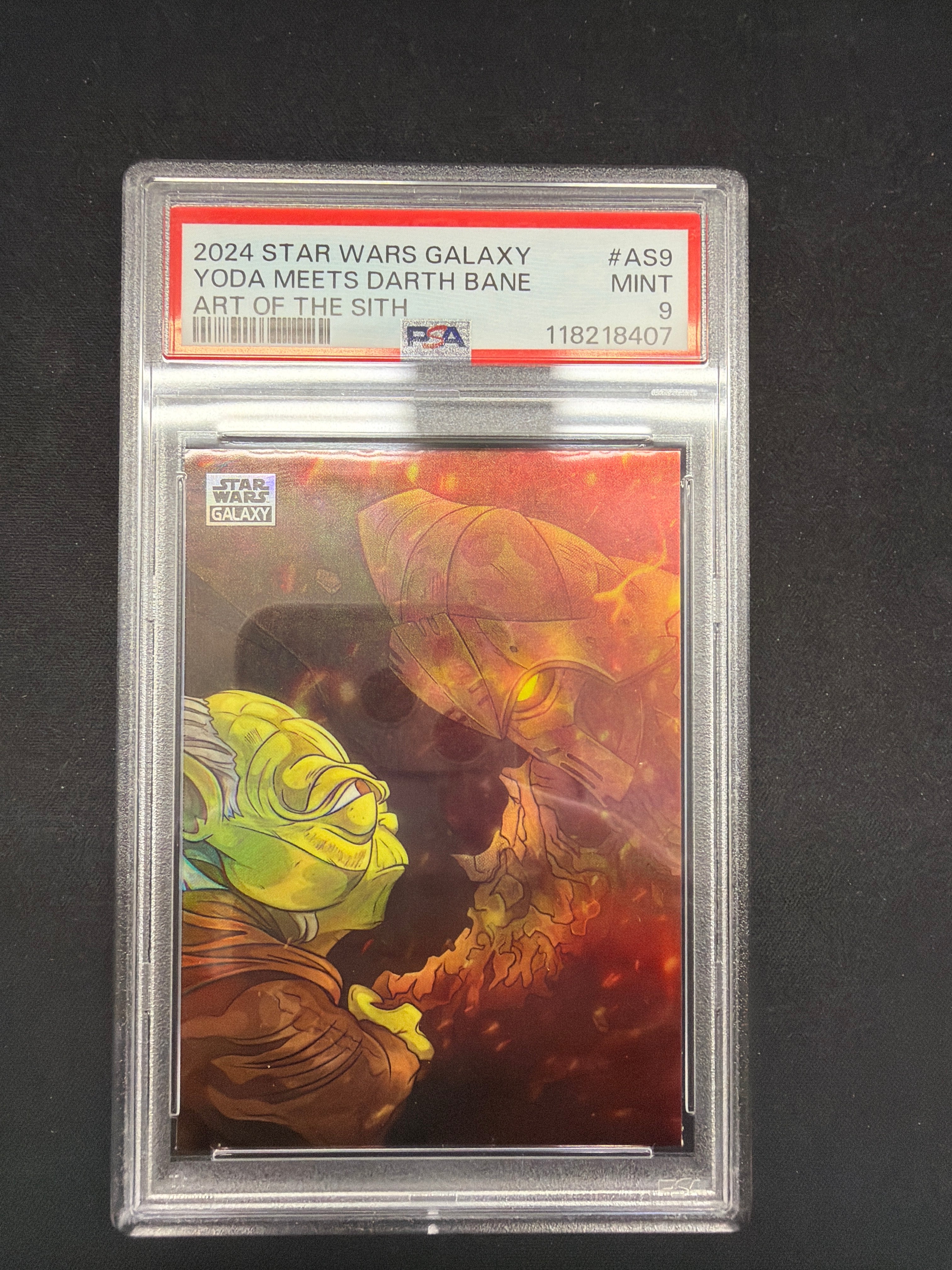 2024 Star Wars Galaxy Yoda Meets Darth Bane Art Of The Sith PSA MINT 9