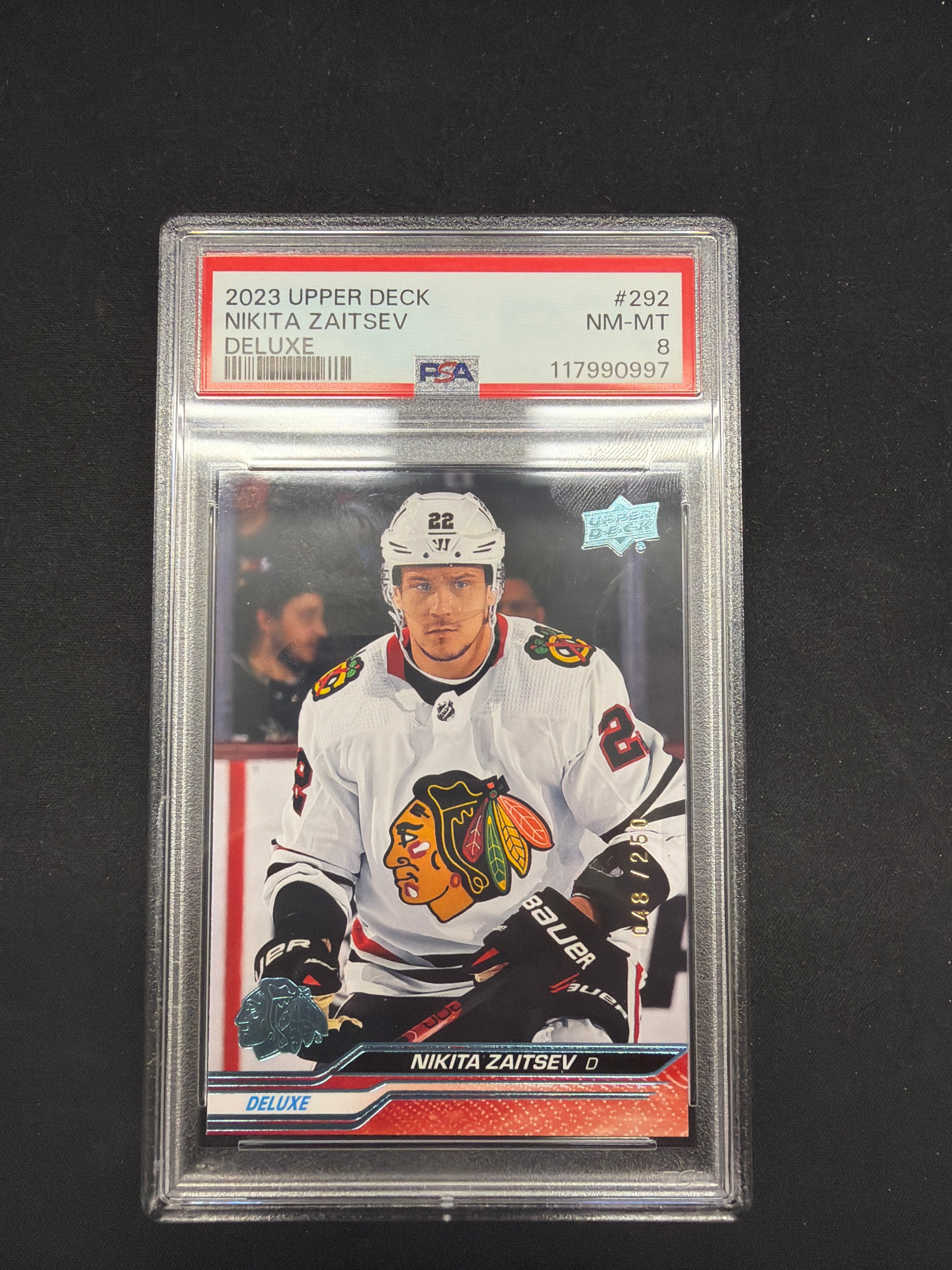 2023 Upper Deck Nikita Zaitsev Deluxe PSA NM-MT 8 /250