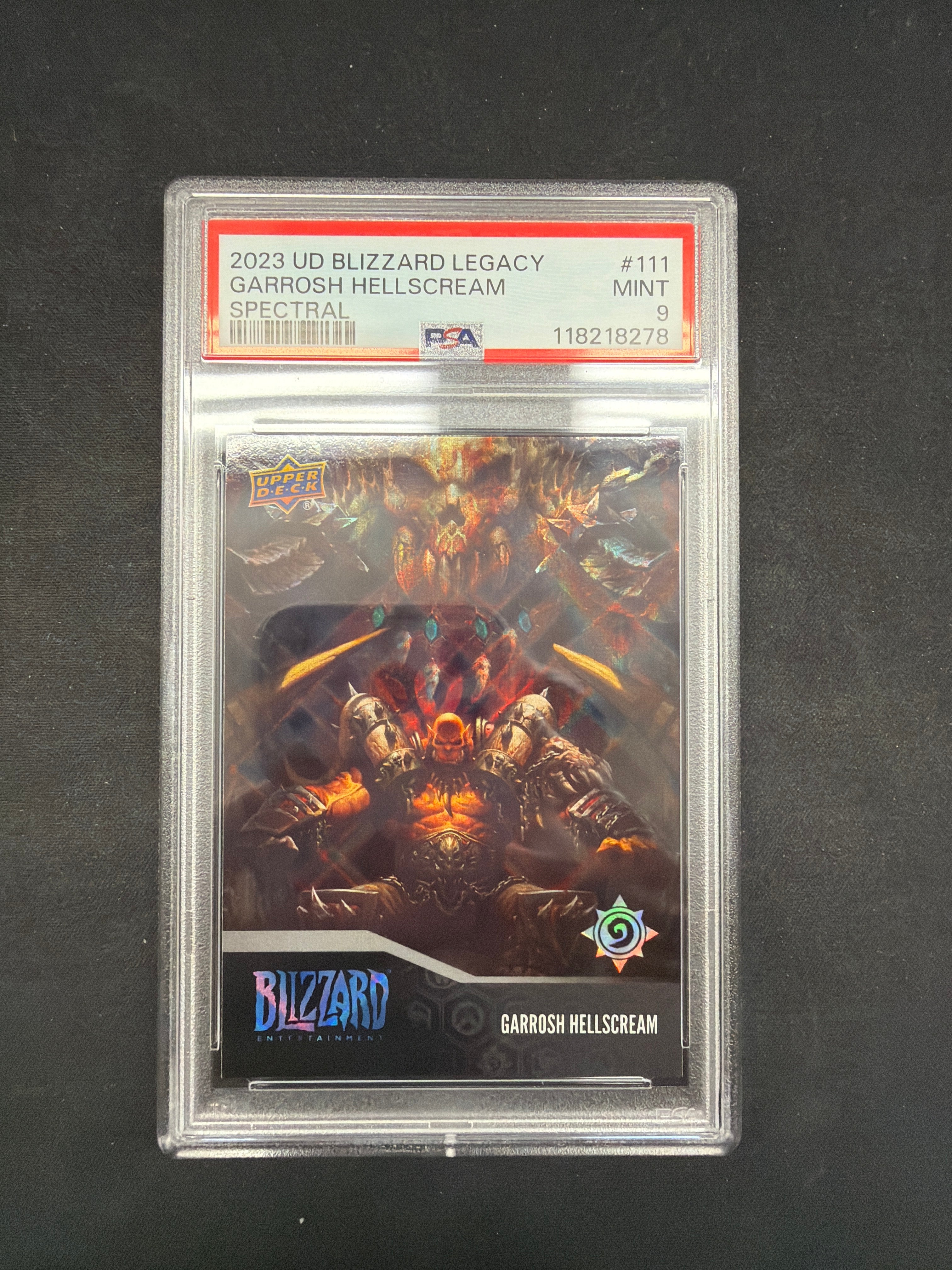 2023 UD Blizzard Legacy Garrosh Hellscream Spectral PSA MINT 9